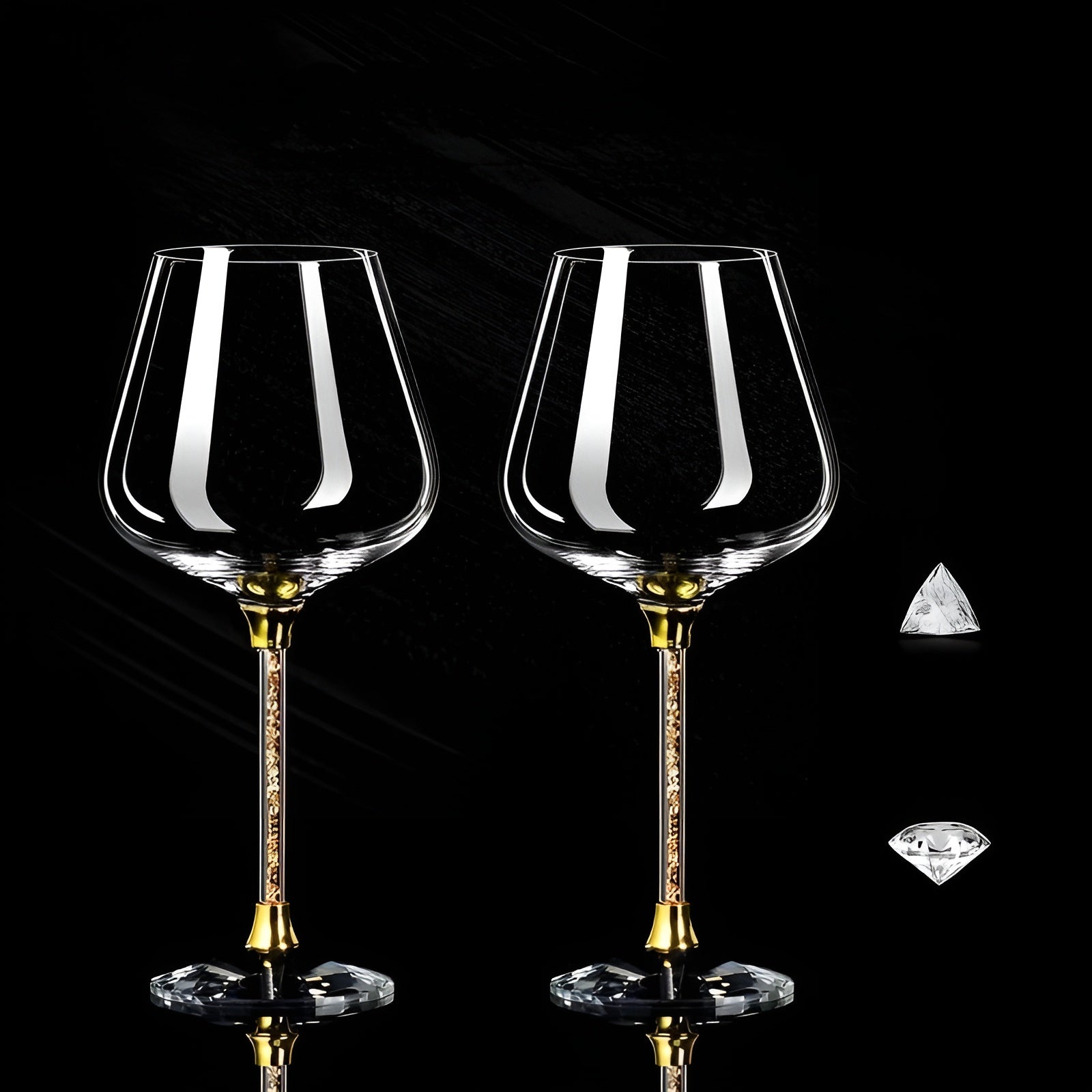 Kristallgläser im 2er-Set – Elegante weingläser | Hoch & Luxuriös für Partys & Feste