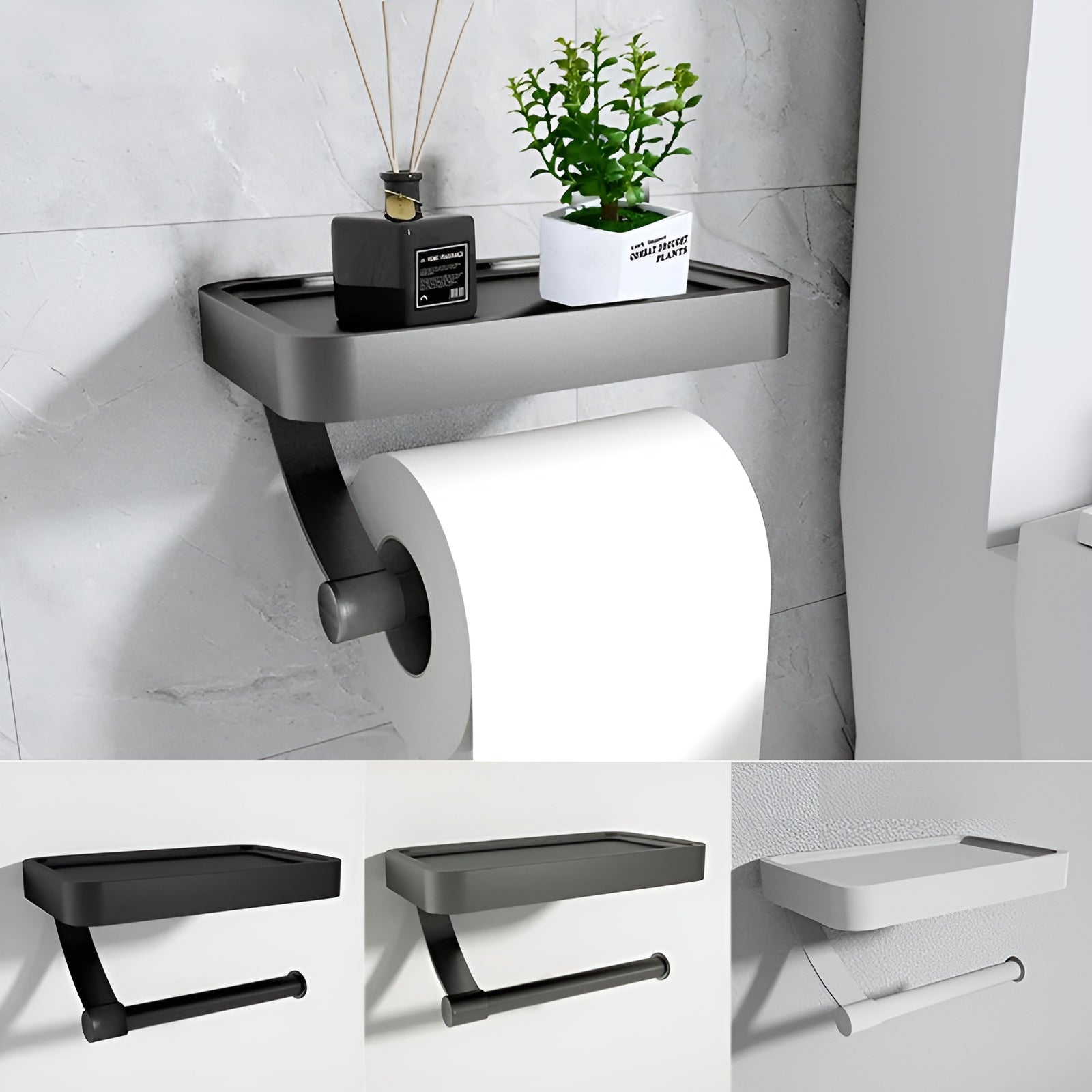 Toilettenpapierhalter – Selbstklebend & Ohne Bohren | Modernes Badaccessoire