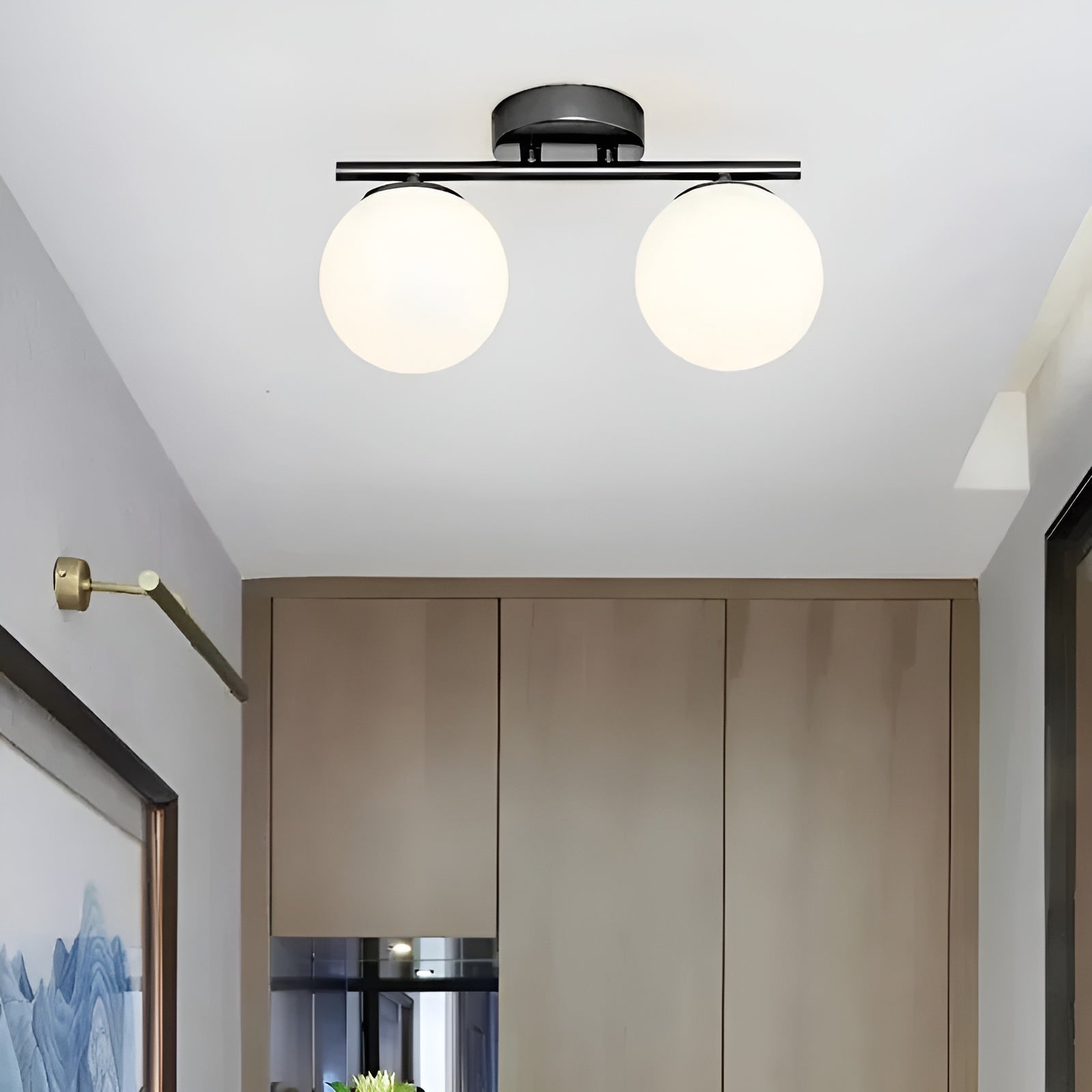 LED-Deckenleuchte aus Glas – Nordisches Design | Für Wohn- & Schlafzimmer