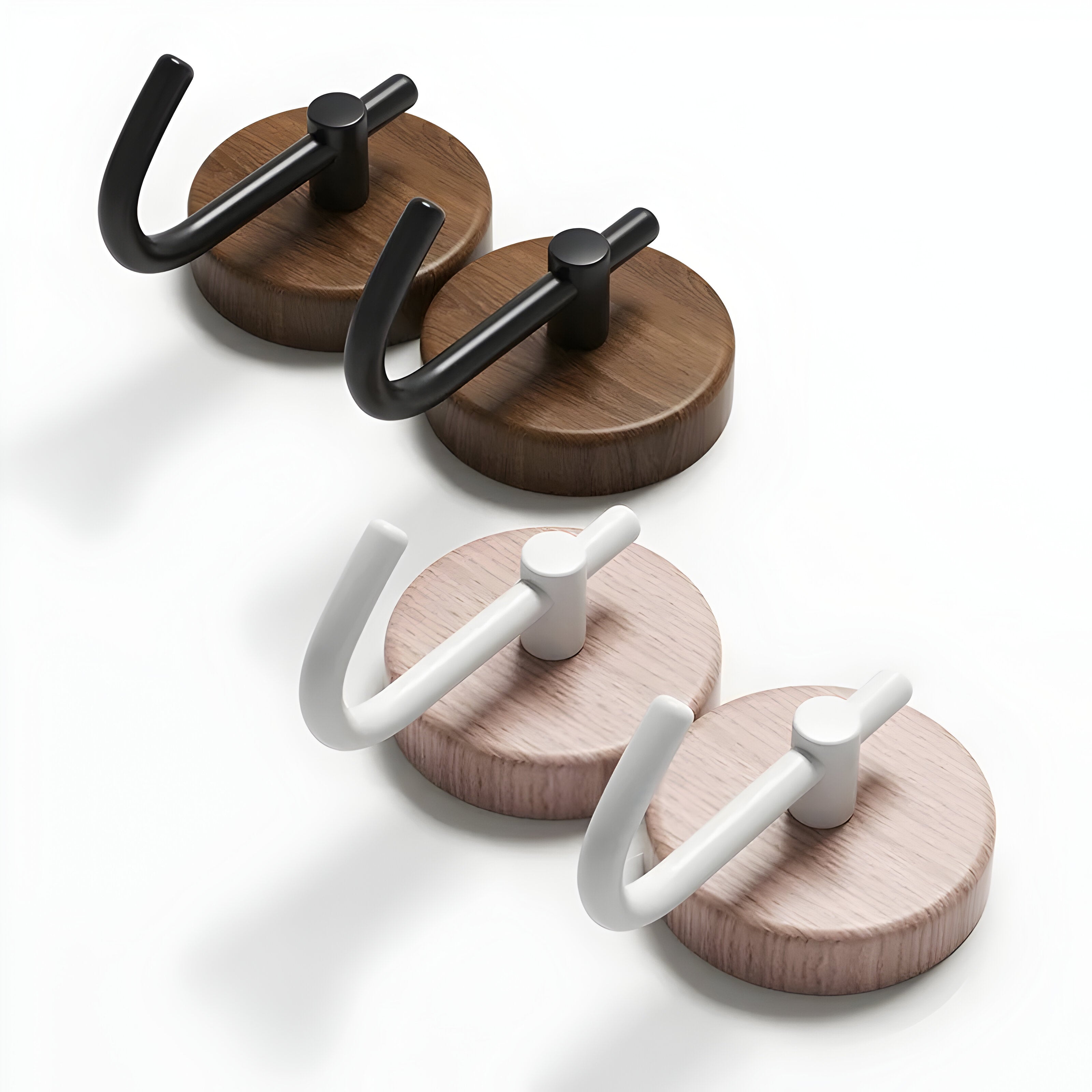 WalnutGrip Hooks – Multifunktionale Wandhaken aus Walnussholz