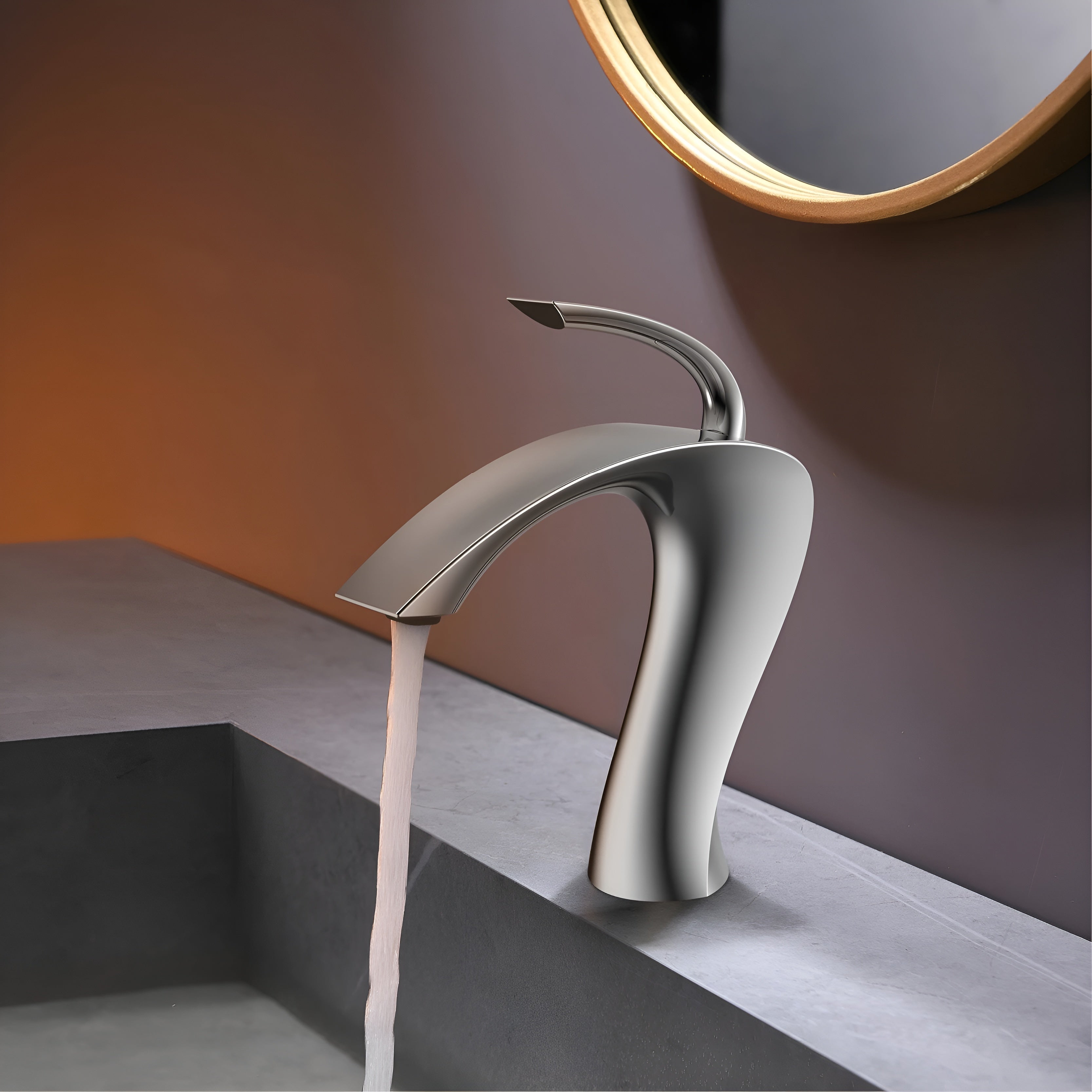 Waschtischarmatur aus Messing – Hochwertig und Modern | Gunmetal Grau mit Keramikkartusche für Warm- und Kaltwasser