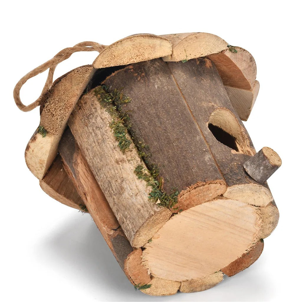 RusticWing Nest - Außenbereich Hängendes Holz Vogelnest