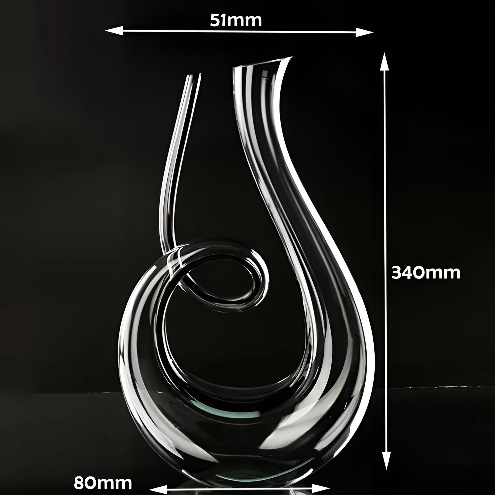 Schwan Spirale-Weindekanter – Elegantes Spiral-Design | 1500 ml für zu Hause oder die Bar
