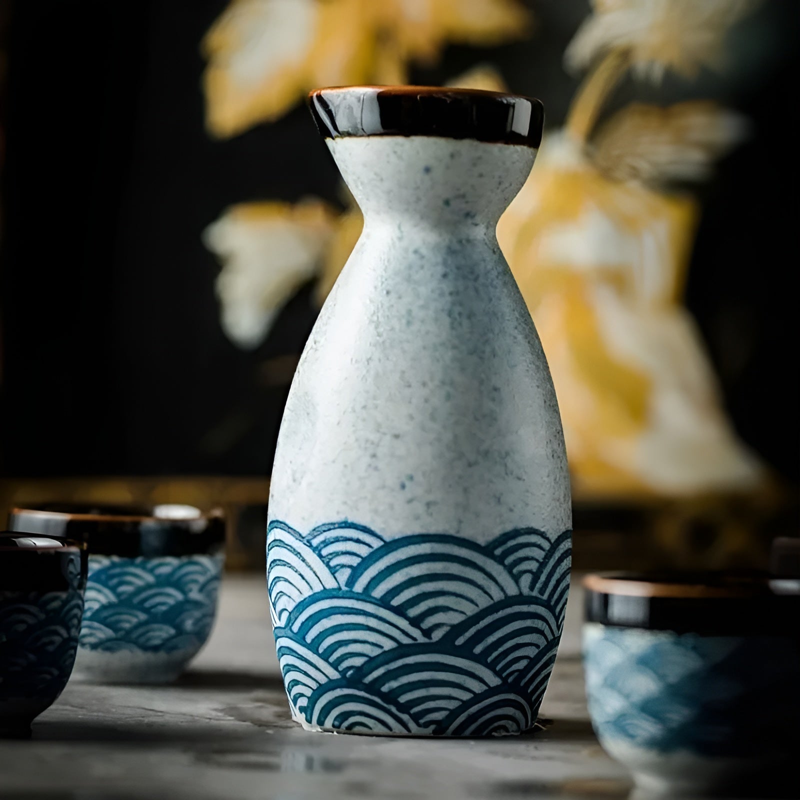 Japanisches Sake-Set aus Keramik - Traditionell & Elegant | Perfekt für Zuhause, Restaurant & als Geschenk