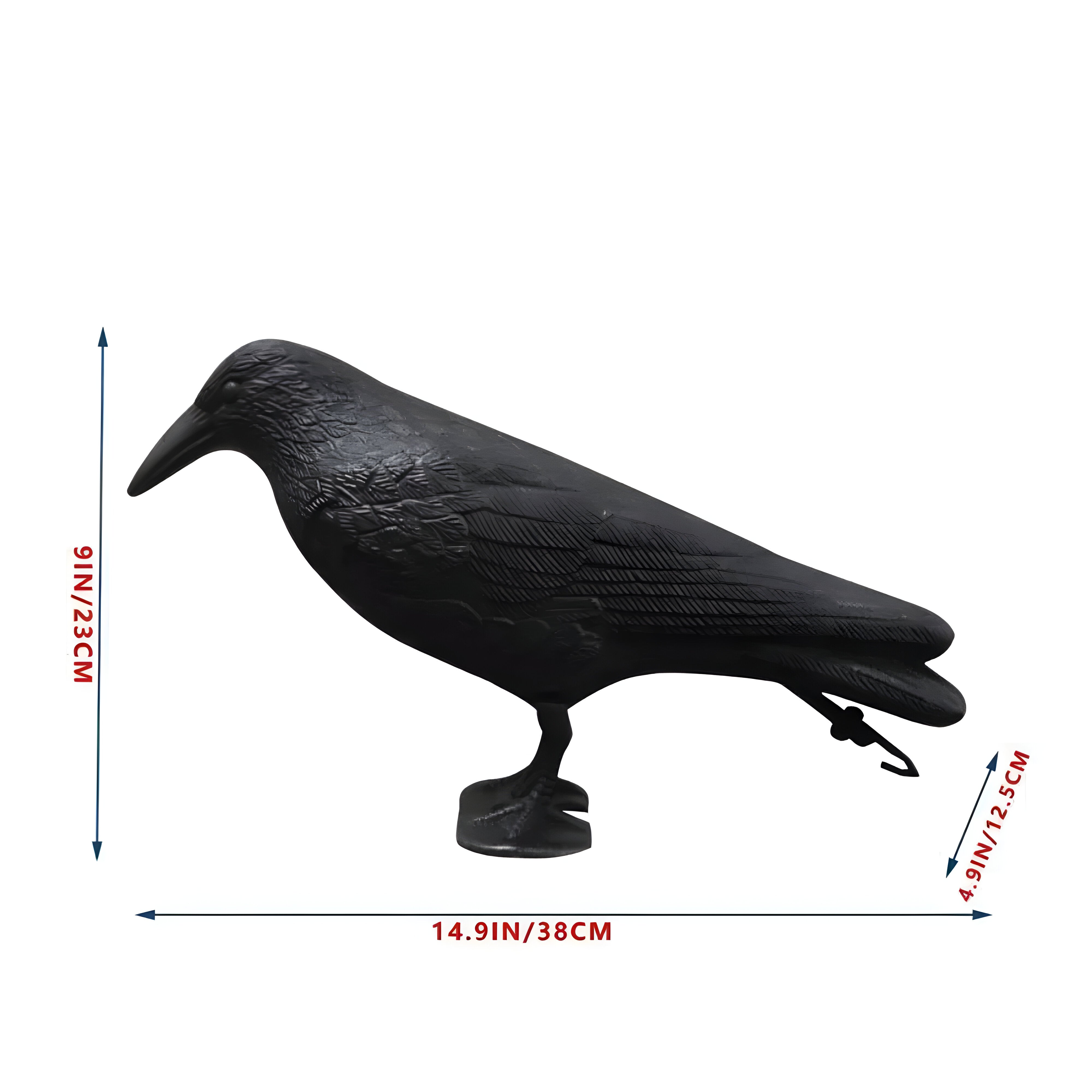CrowHawk Decoration - Dekorative Schwarze Krähe Schädlingsabwehr