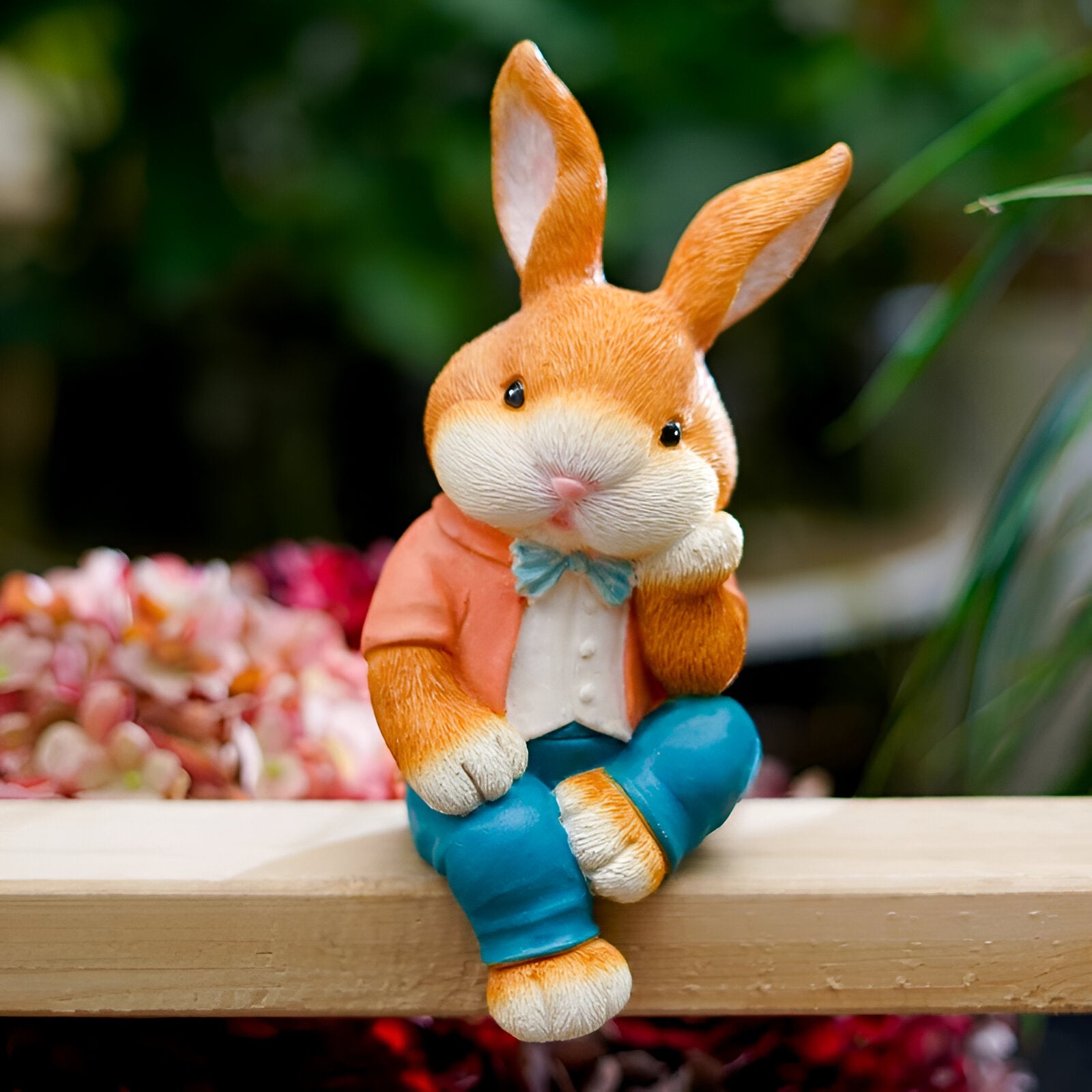 RabbitWhimsy Ornament – Desktop sitzende Cartoon-Kaninchen-Ornamente