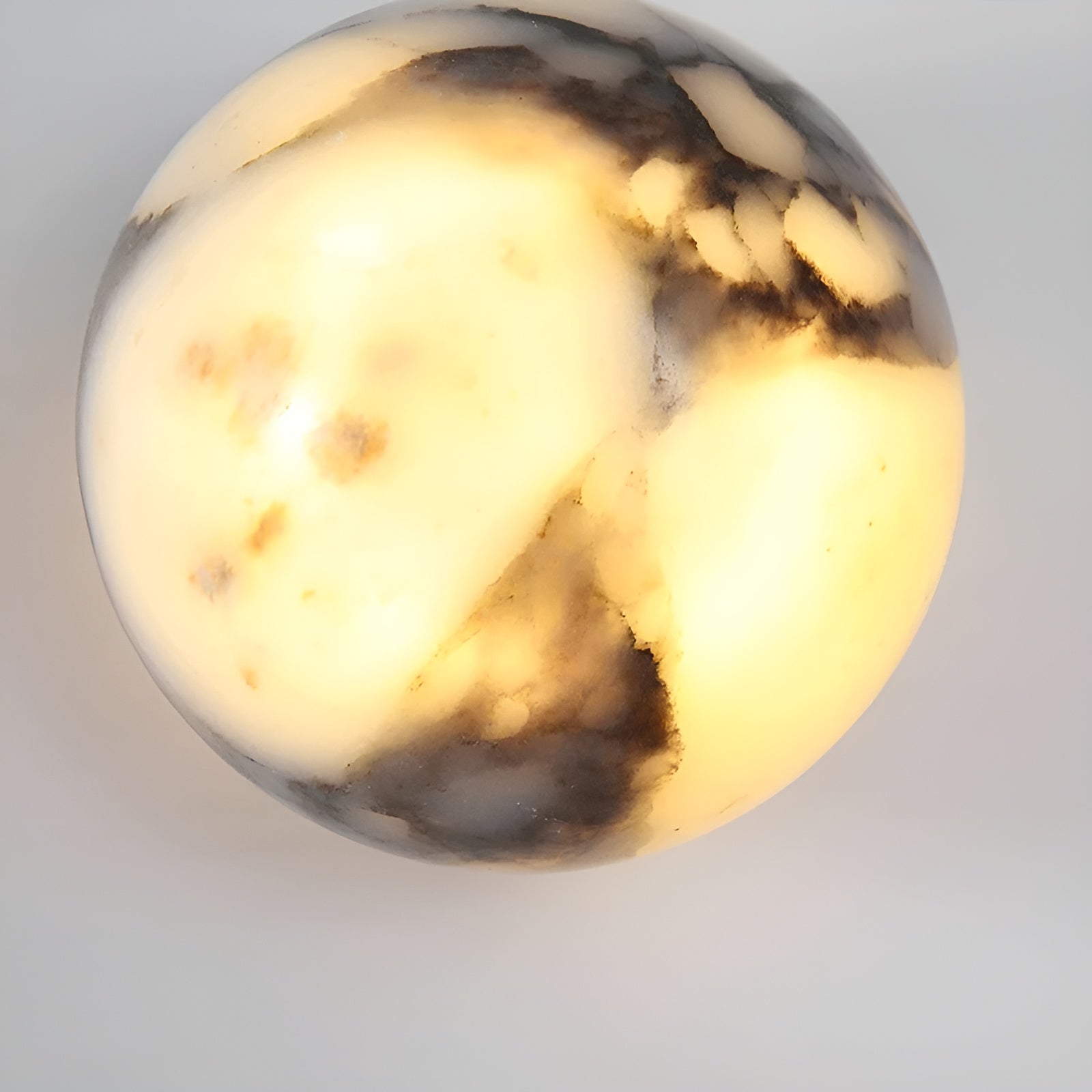 Wandlampe aus Naturstein – Elegantes LED-Licht im Marmoroptik| Perfekt für stilvolle Wohnraumdeko