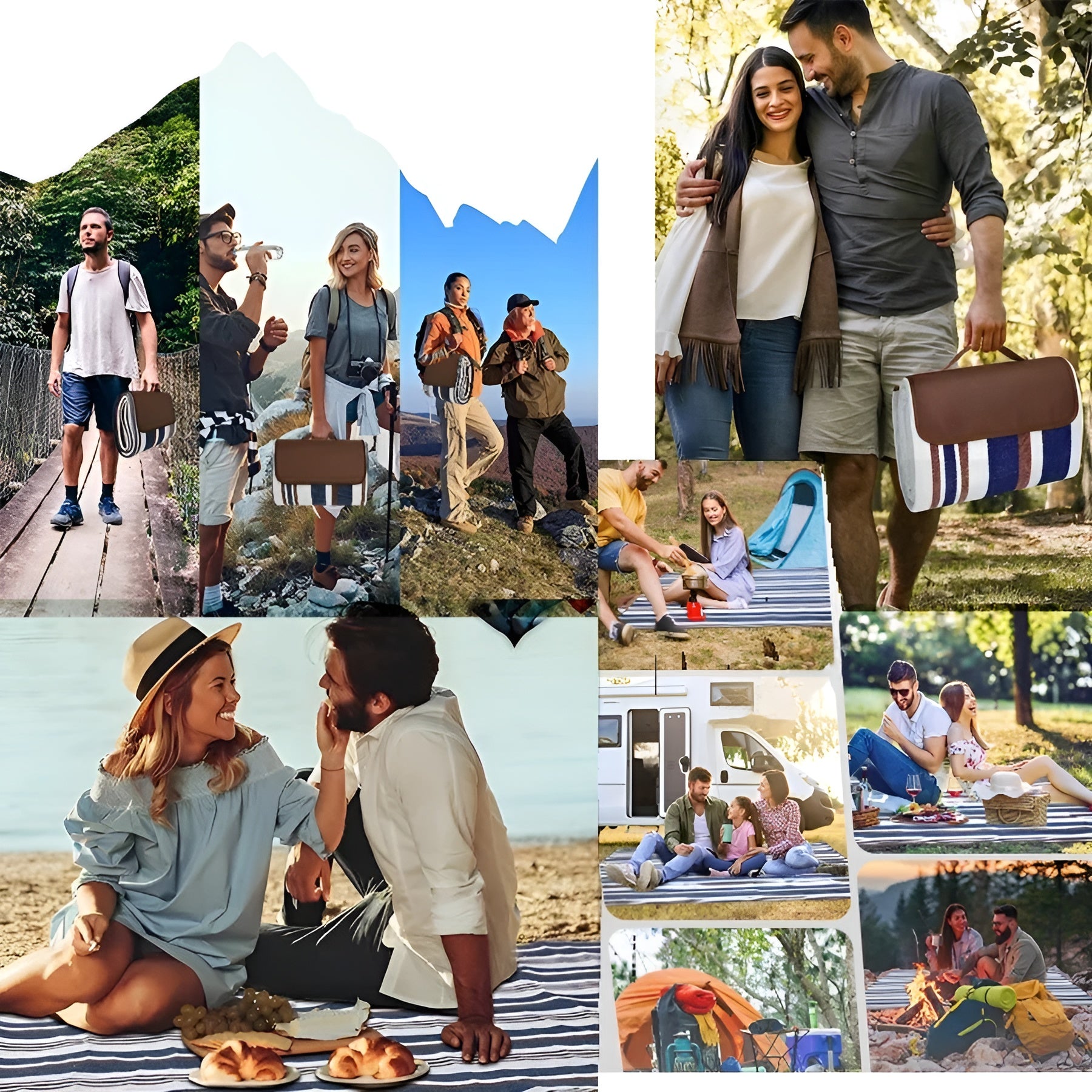 Außen-Decke für Picknicks und Strand – Extra groß und kompakt | Für Frühling und Sommer