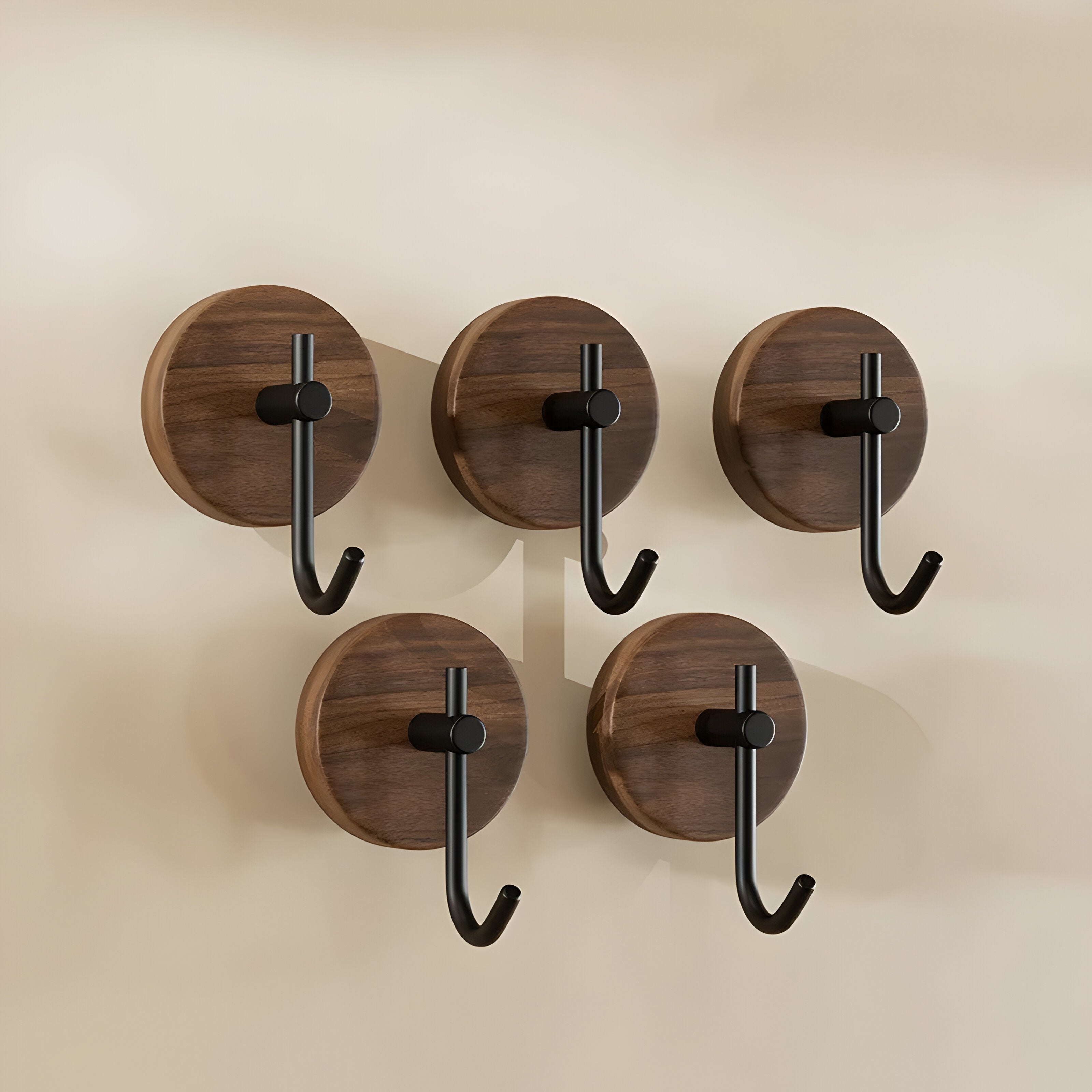 WalnutGrip Hooks – Multifunktionale Wandhaken aus Walnussholz