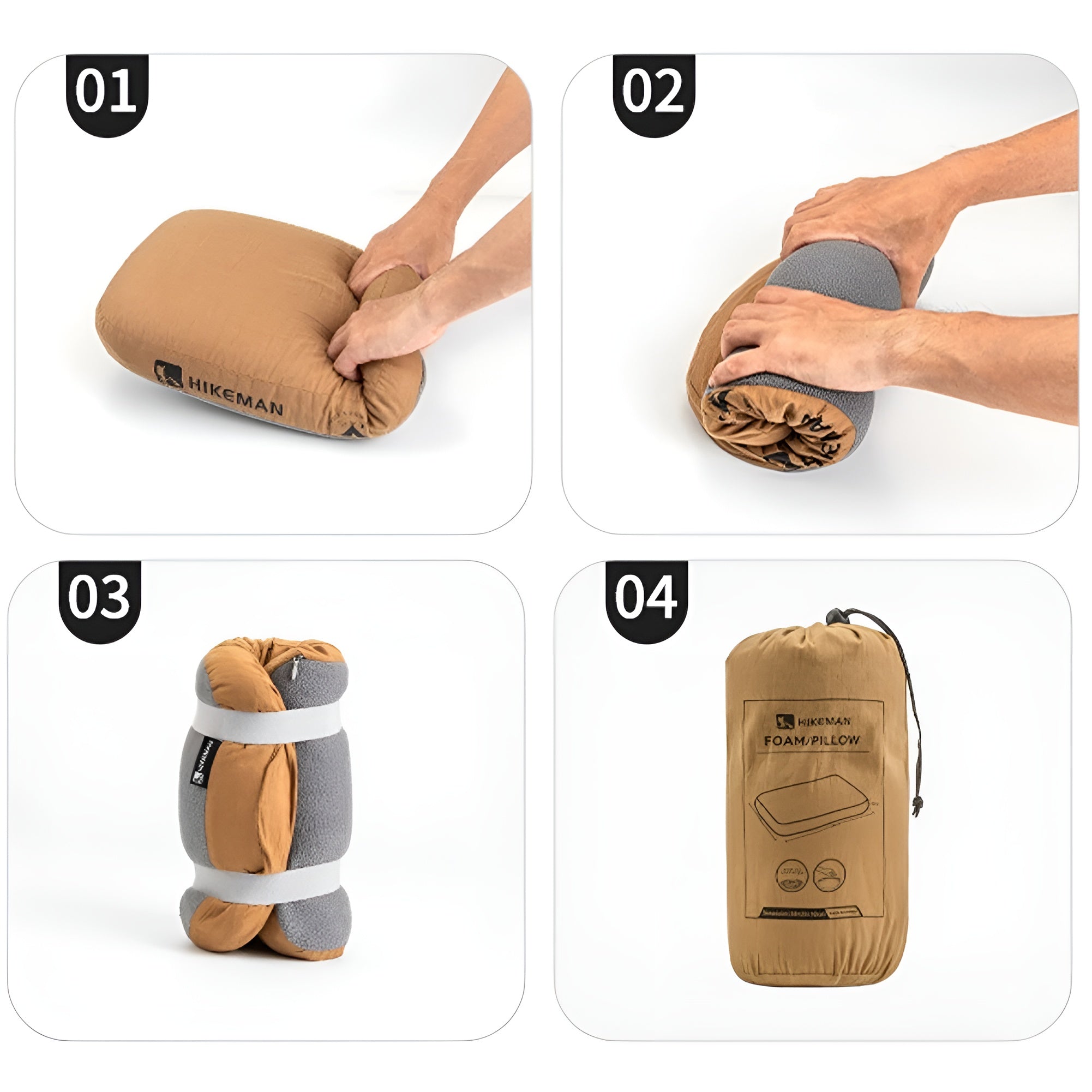 Langsam zurückfederndes Memory-Schaum- Weiches Nackenkissen für Reisen, Camping und Büro.