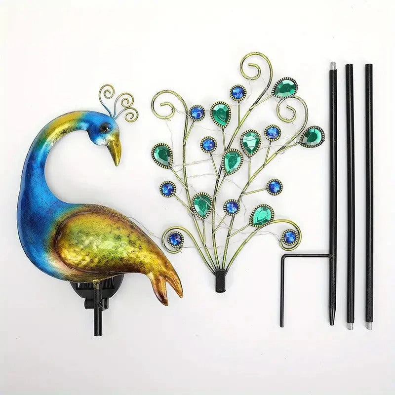 PeacockGlow Light - Metall Pfau Dekoration Licht