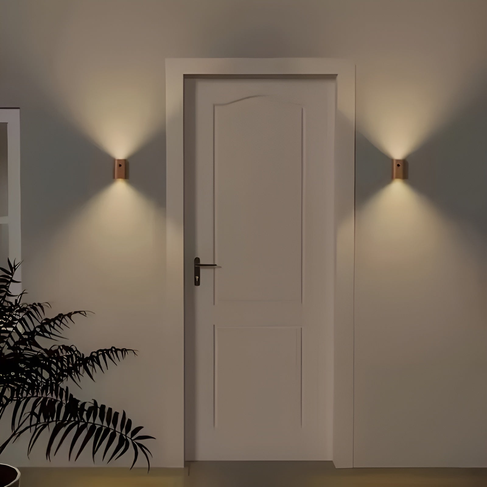 LED Wandleuchte aus Holz – Mit Bewegungssensor & USB | Für Flur & Treppe