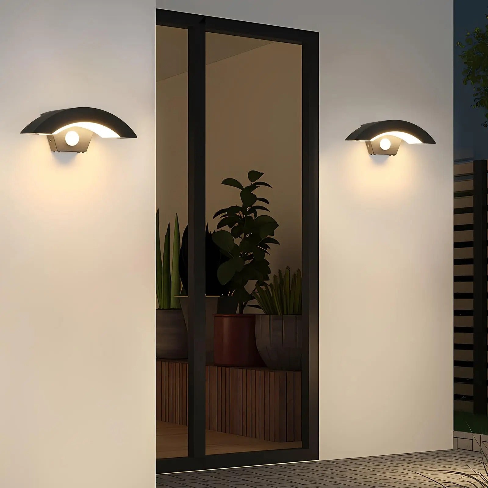Außenwandleuchten im 2er-Set – Mit Bewegungsmelder & Schutz | Für Haus & Garten