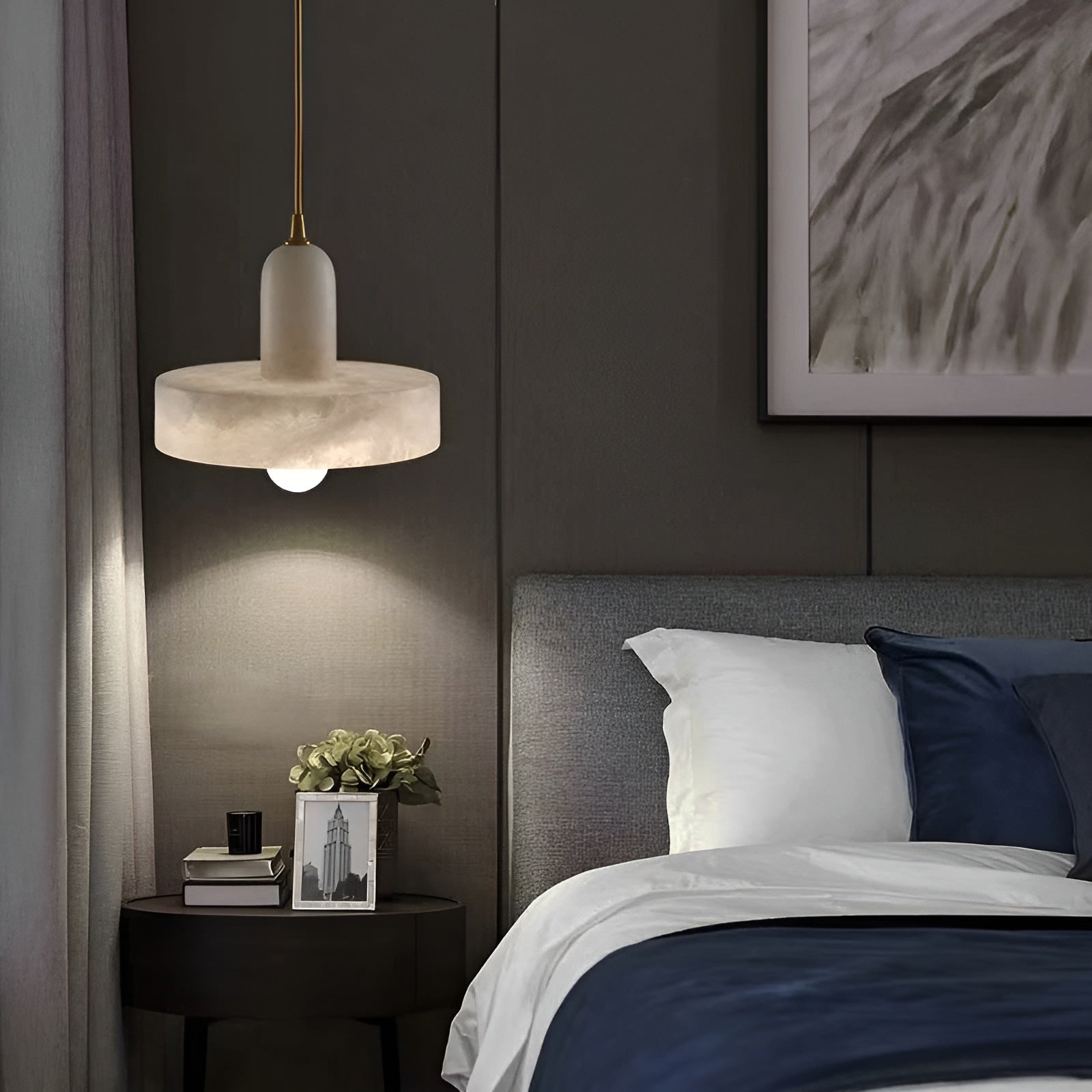 Kupfer-Marmor-Pendelleuchte – modernes und stilvolles Design | Perfekt für Schlafzimmer und Esszimmer