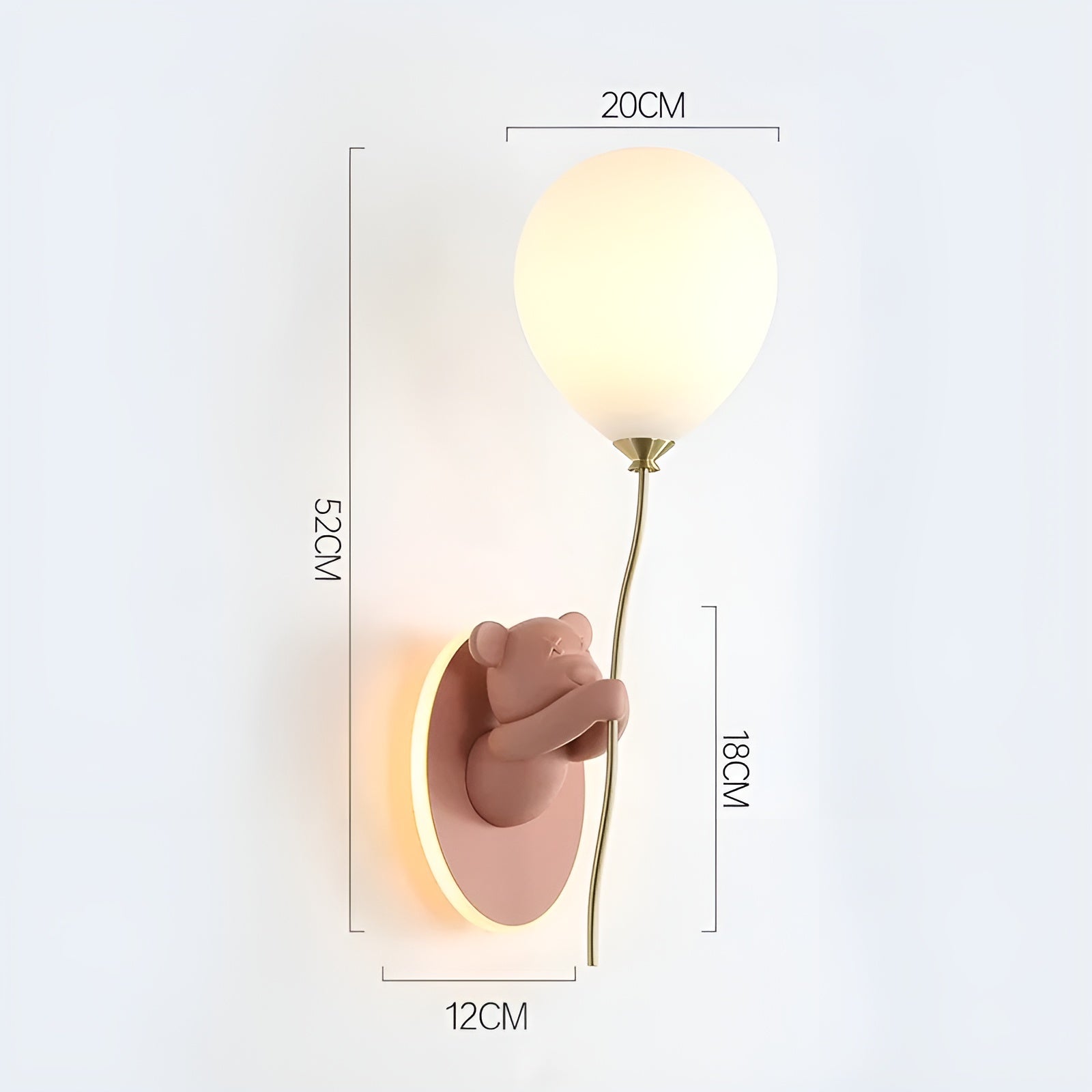 LED Wandleuchte mit Bär und Ballon – Kreatives Nachtlicht | Perfekt fürs Kinderzimmer & Nachttisch