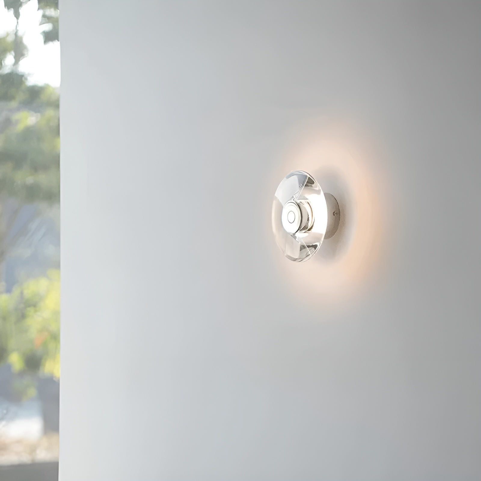 Runde Kristall-Wandleuchte – Modernes LED-Design | Dekorative Lampe für Schlafzimmer, Wohnzimmer & Flur