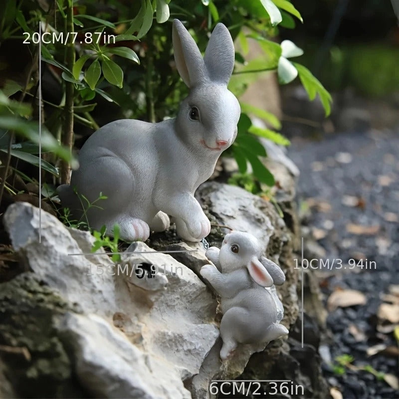 MeadowHops Statue - Skurrile Osterhasen Familie Statue