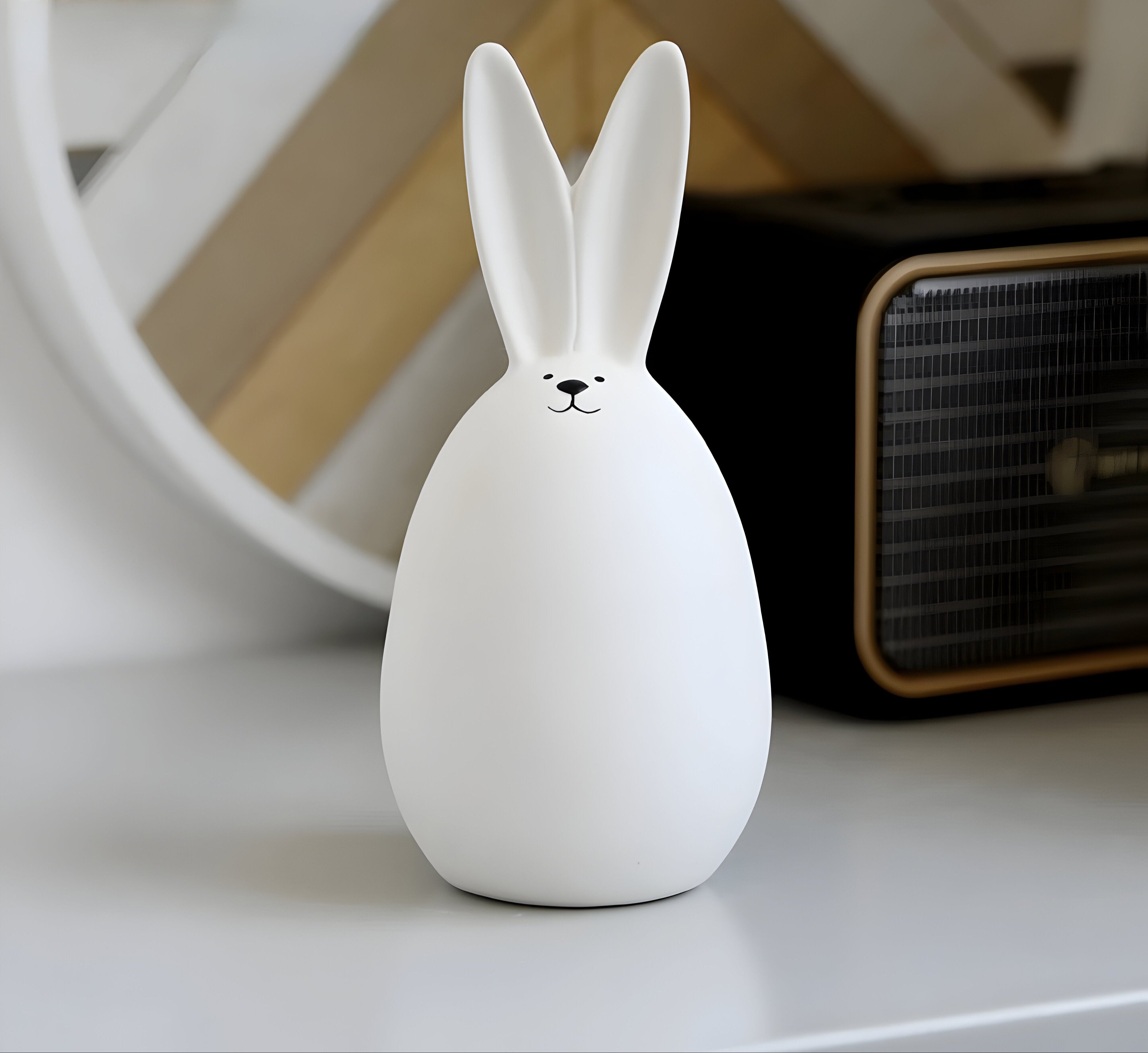 SnowBunny Decor – Nordische Keramik-Hasen-Dekoration