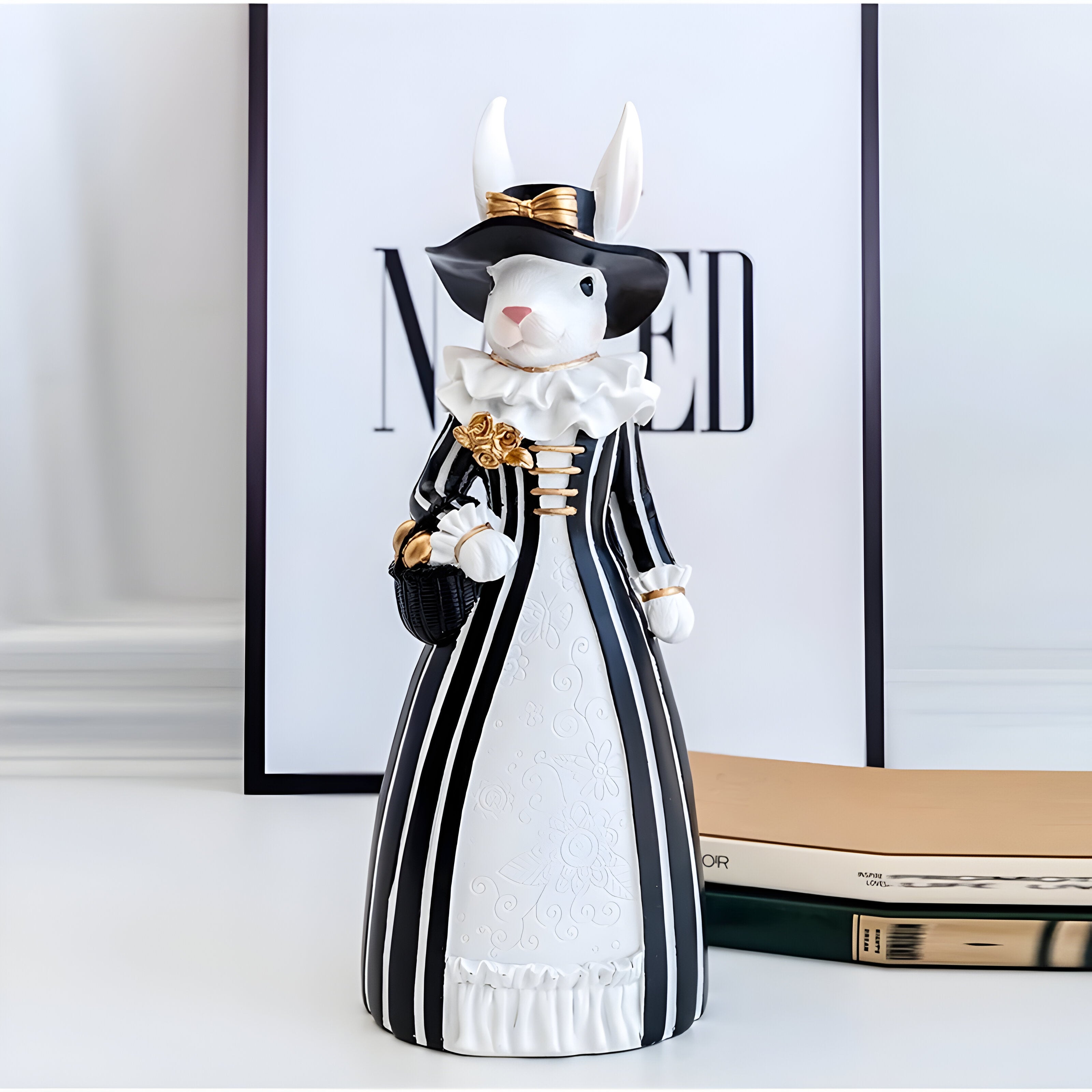 RegalRabbit Decor – Dekorative Pastorale Palast Hasenfamilie Dekoration