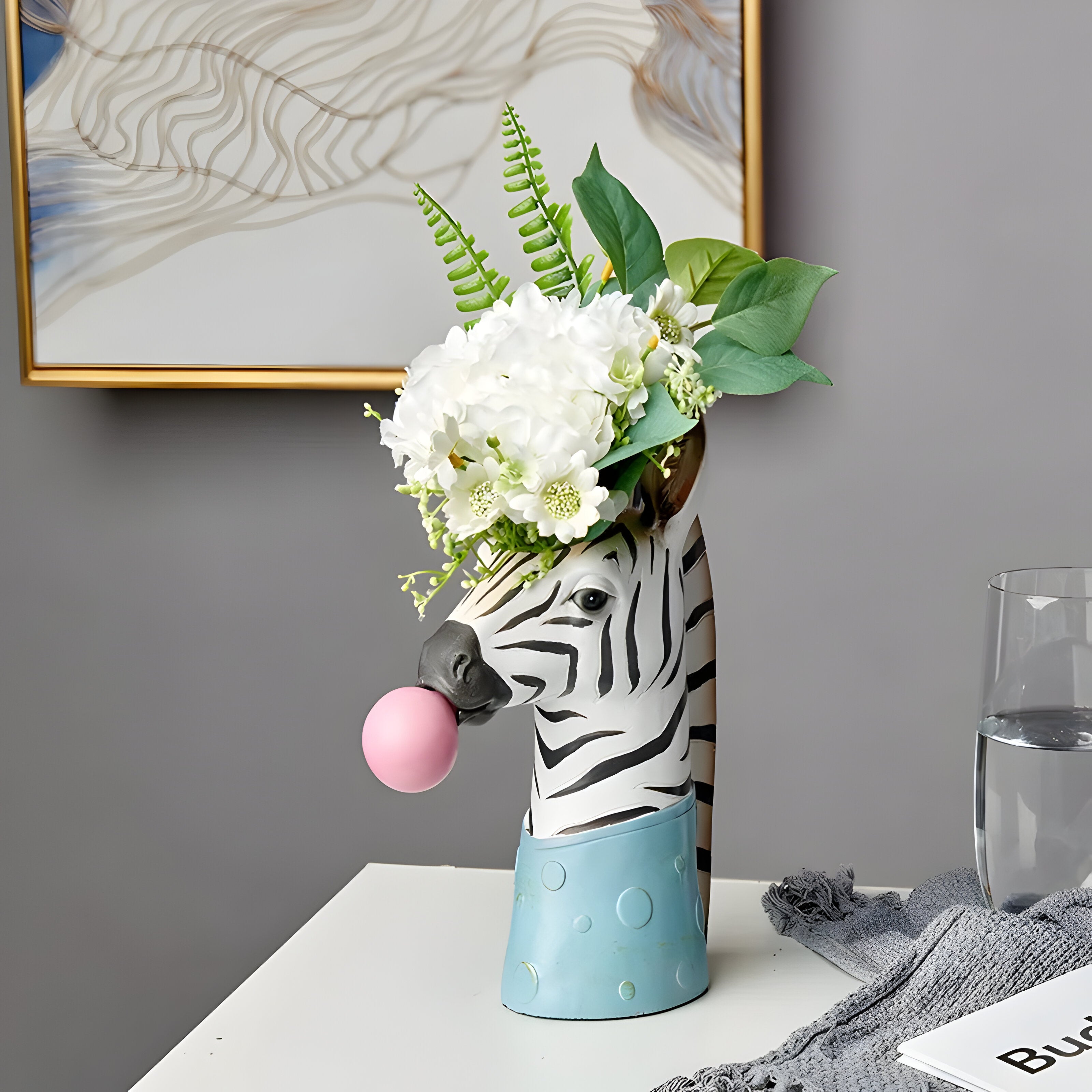 Tierische Dekovase – Kreatives Design mit Luftblasen-Optik