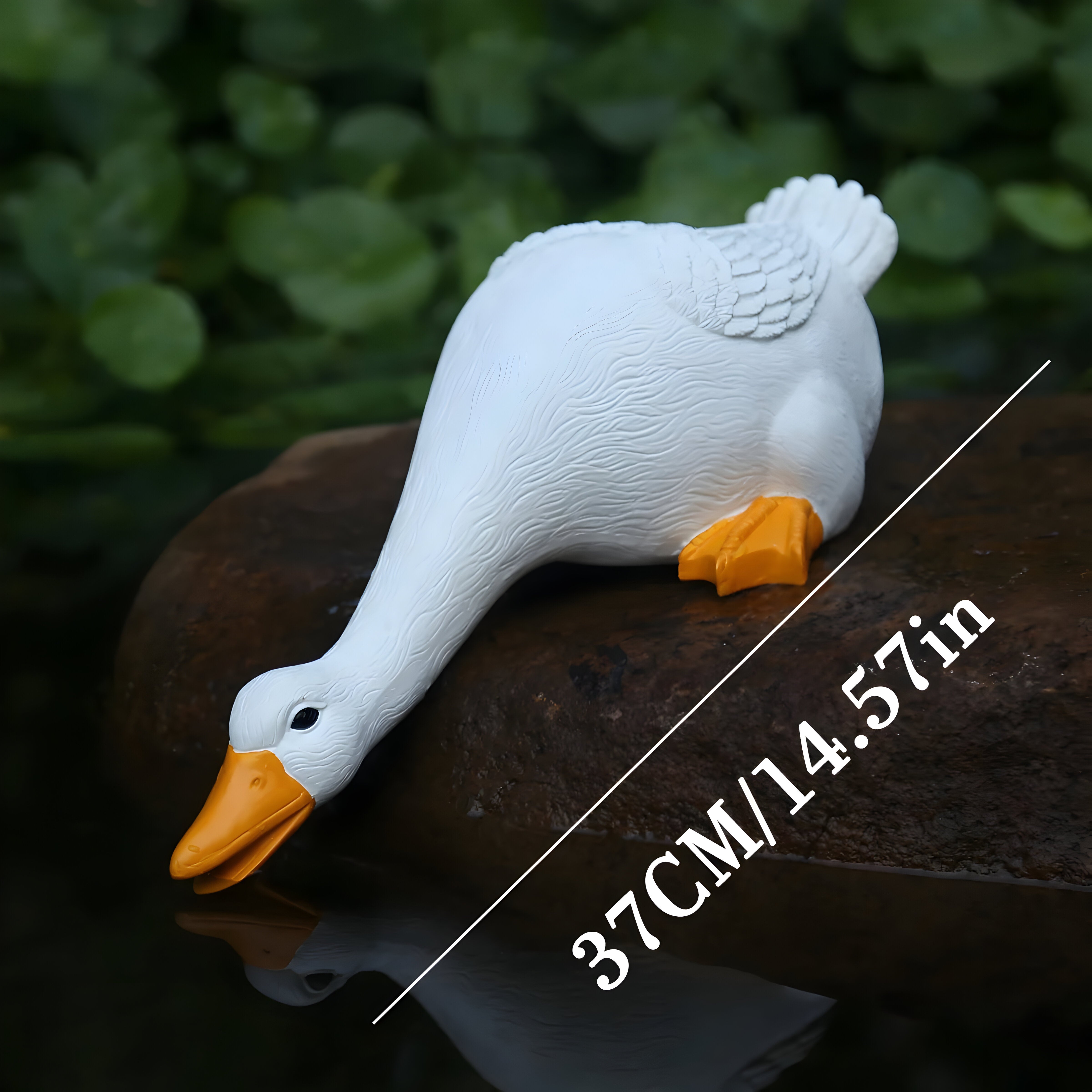 PuddlePals Skulptur – Bauernhaus-Stil Enten- & Gänsefigur