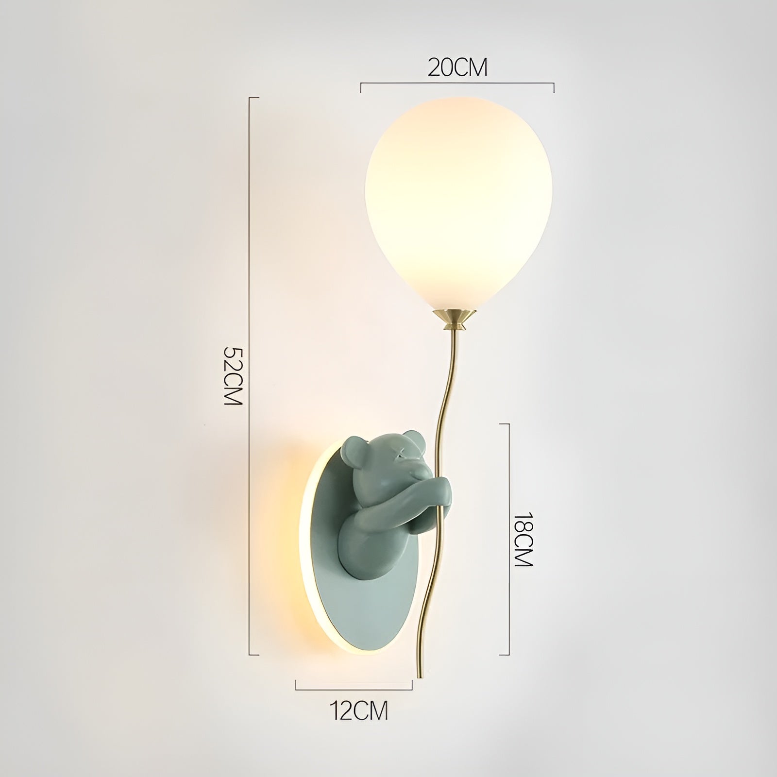 LED Wandleuchte mit Bär und Ballon – Kreatives Nachtlicht | Perfekt fürs Kinderzimmer & Nachttisch