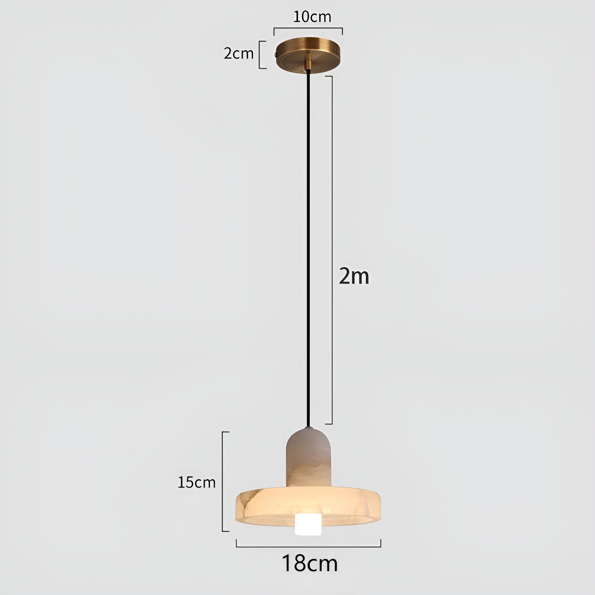 Kupfer-Marmor-Pendelleuchte – modernes und stilvolles Design | Perfekt für Schlafzimmer und Esszimmer