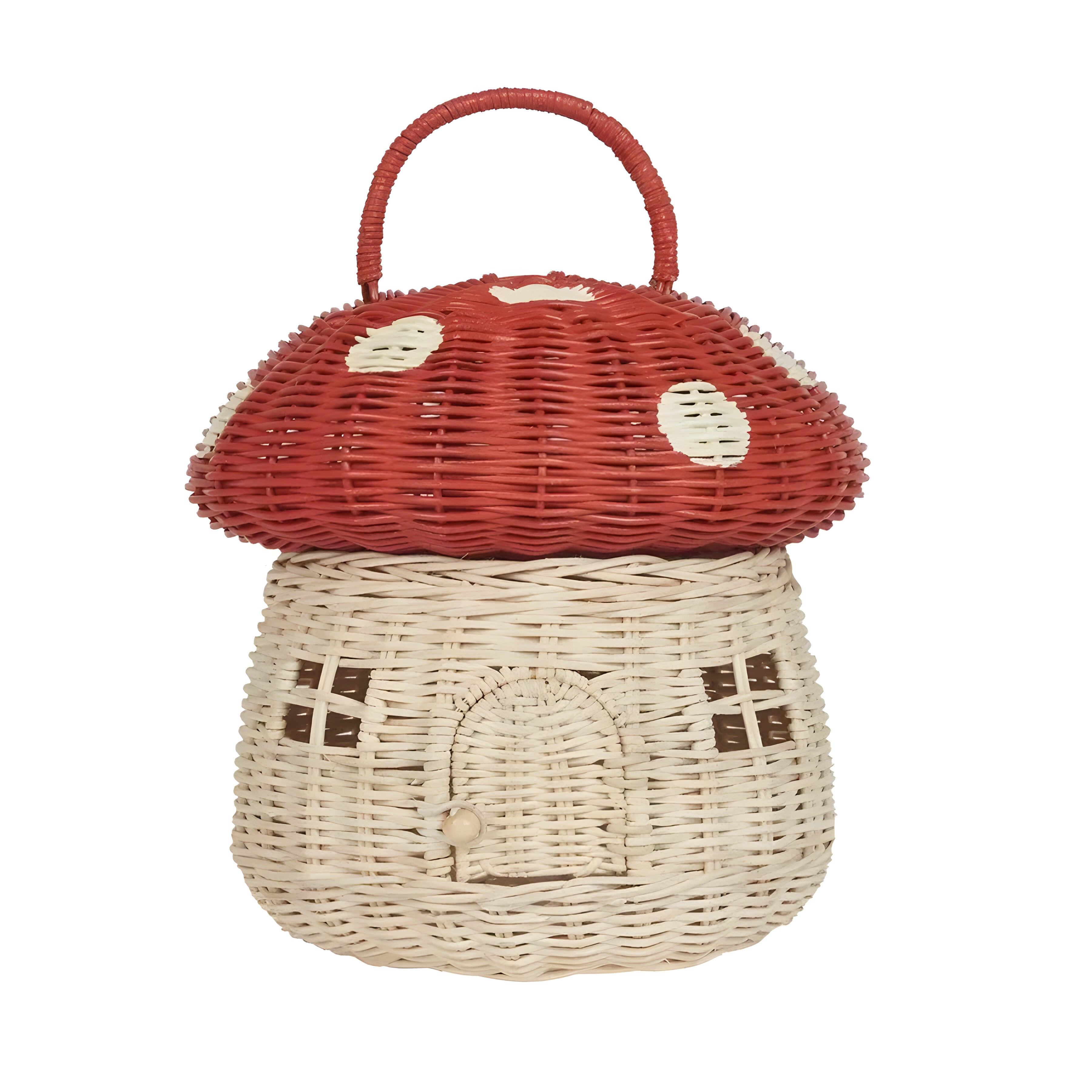 SunnySprout Korb - Rattan Geflochtener Pilz Korb