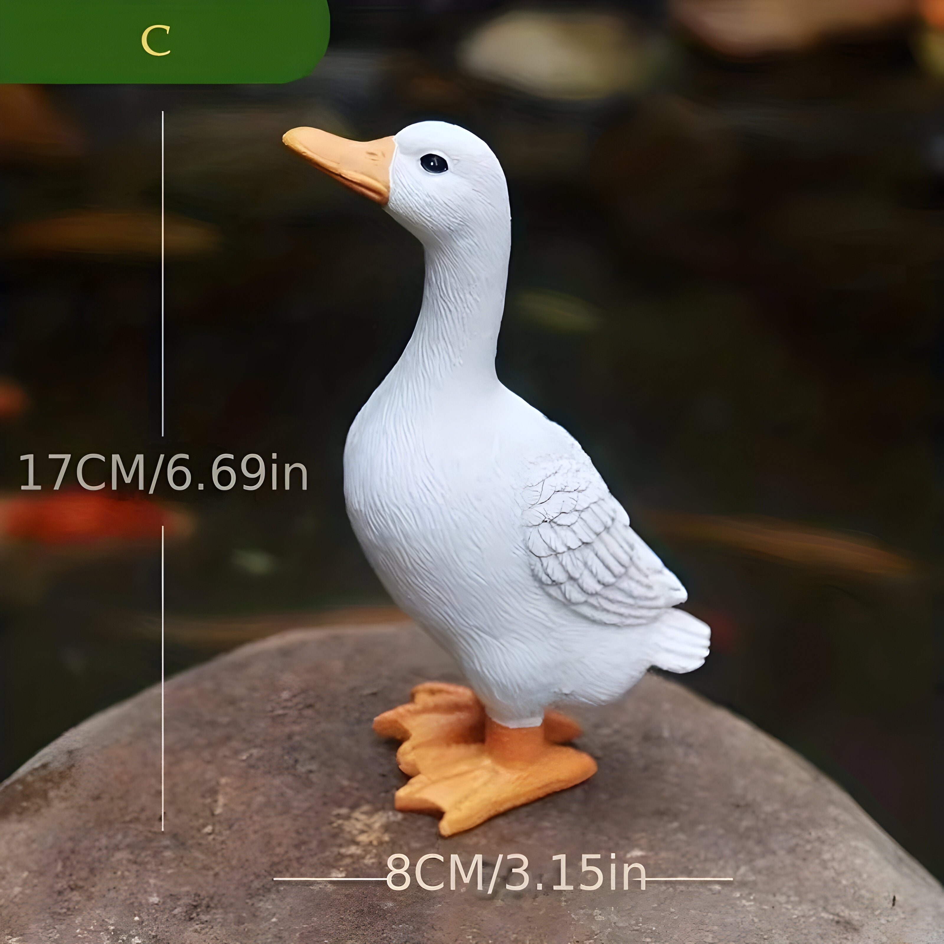 PuddlePals Skulptur – Bauernhaus-Stil Enten- & Gänsefigur