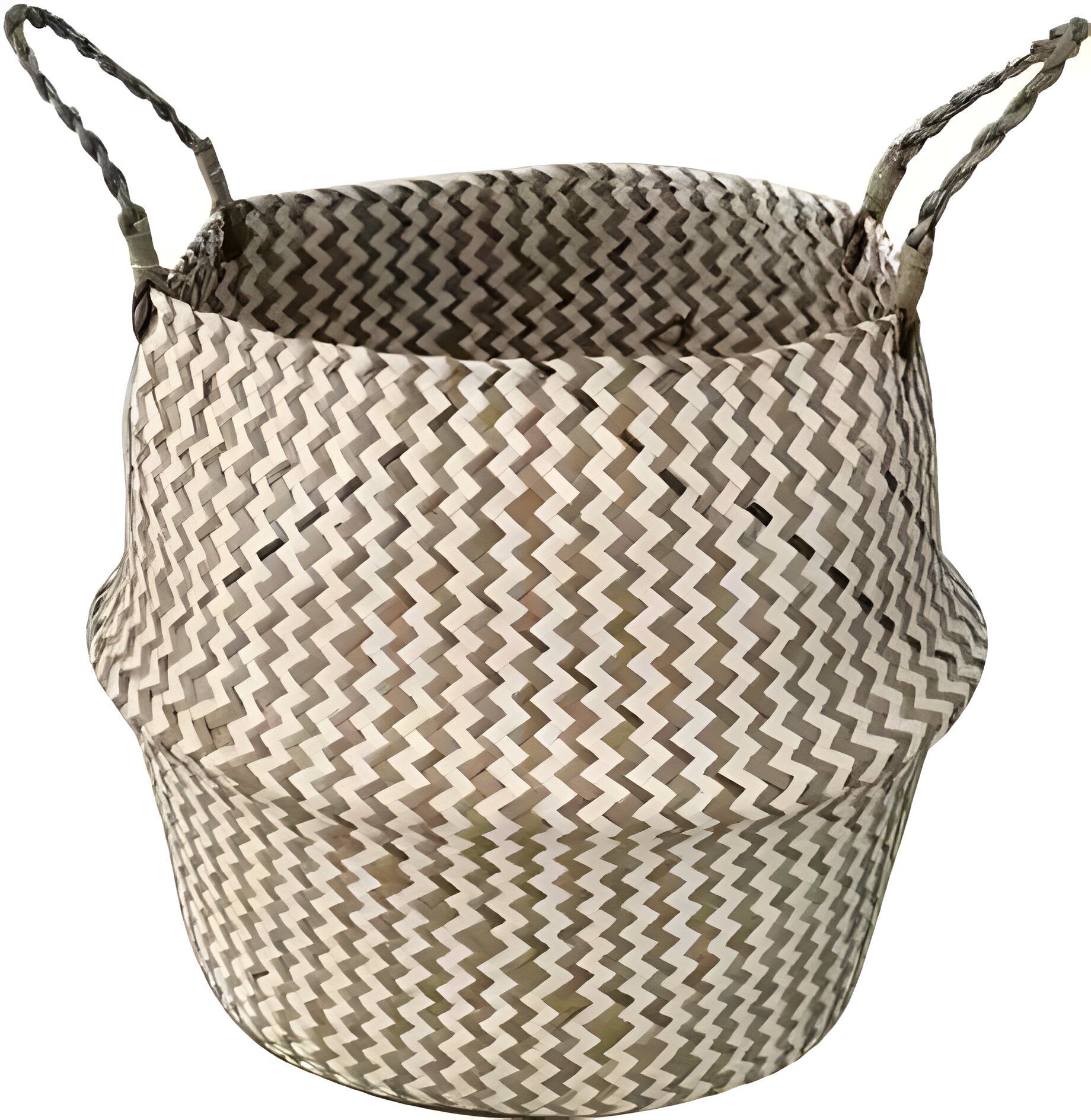 EcoHaven Korb - Faltbarer Handgefertigter Rattan Gewebter Blumenkorb