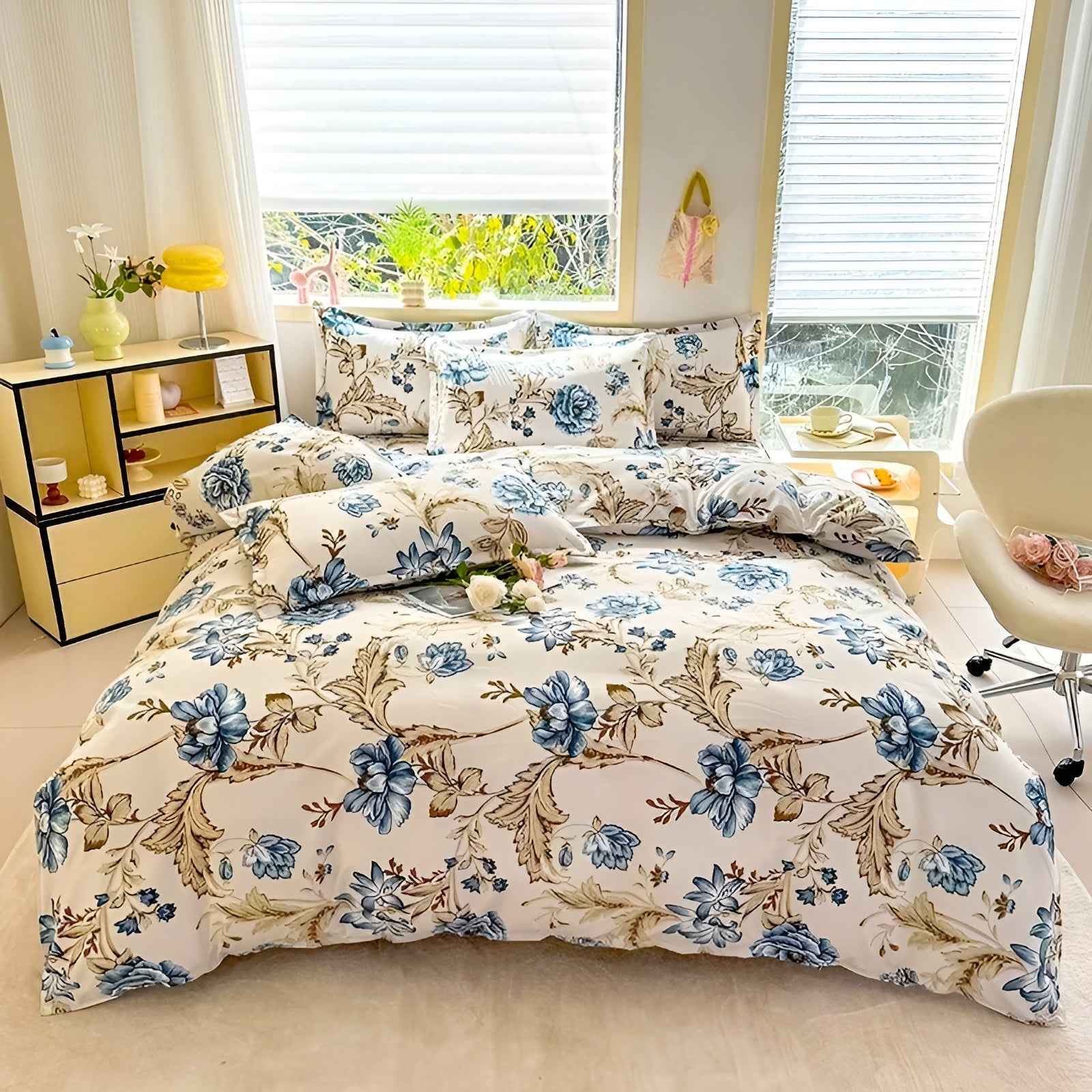 Bettwäsche-Set mit Muster – 3-teilig (1 Bettbezug + 2 Kissenbezüge) | Ideal für Schlafzimmer & Hotel