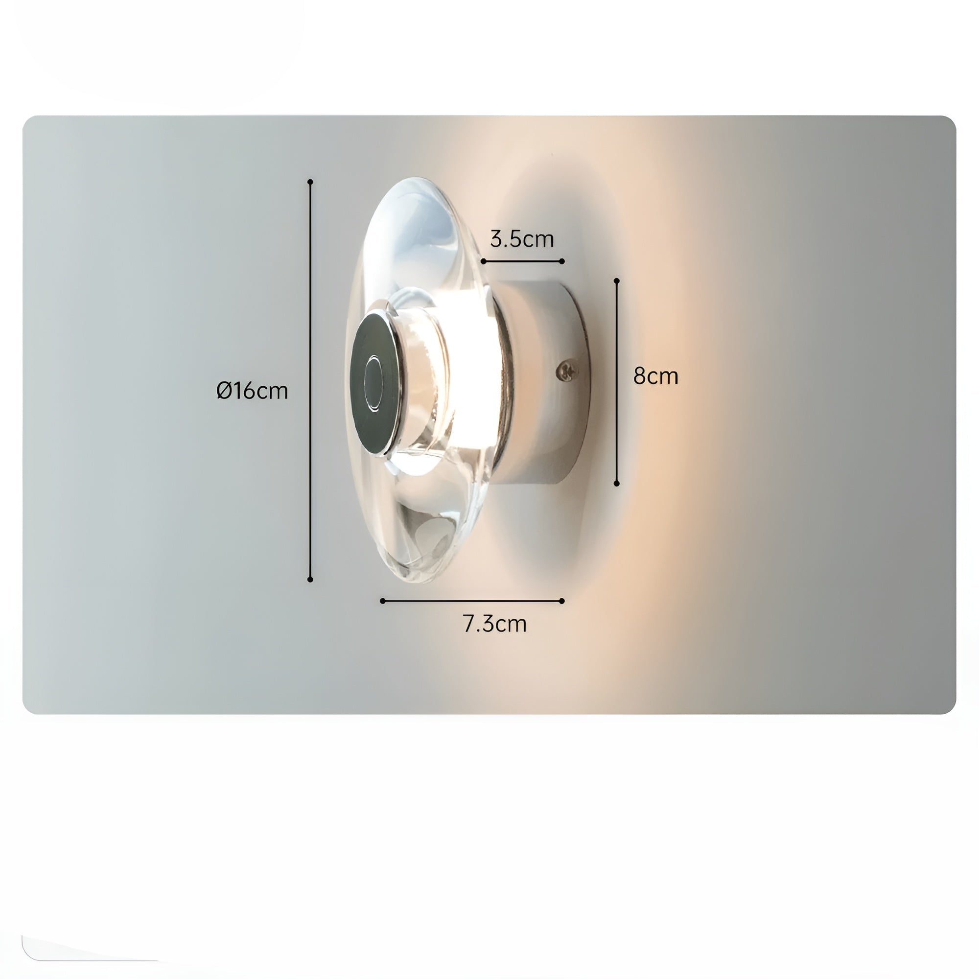 Runde Kristall-Wandleuchte – Modernes LED-Design | Dekorative Lampe für Schlafzimmer, Wohnzimmer & Flur