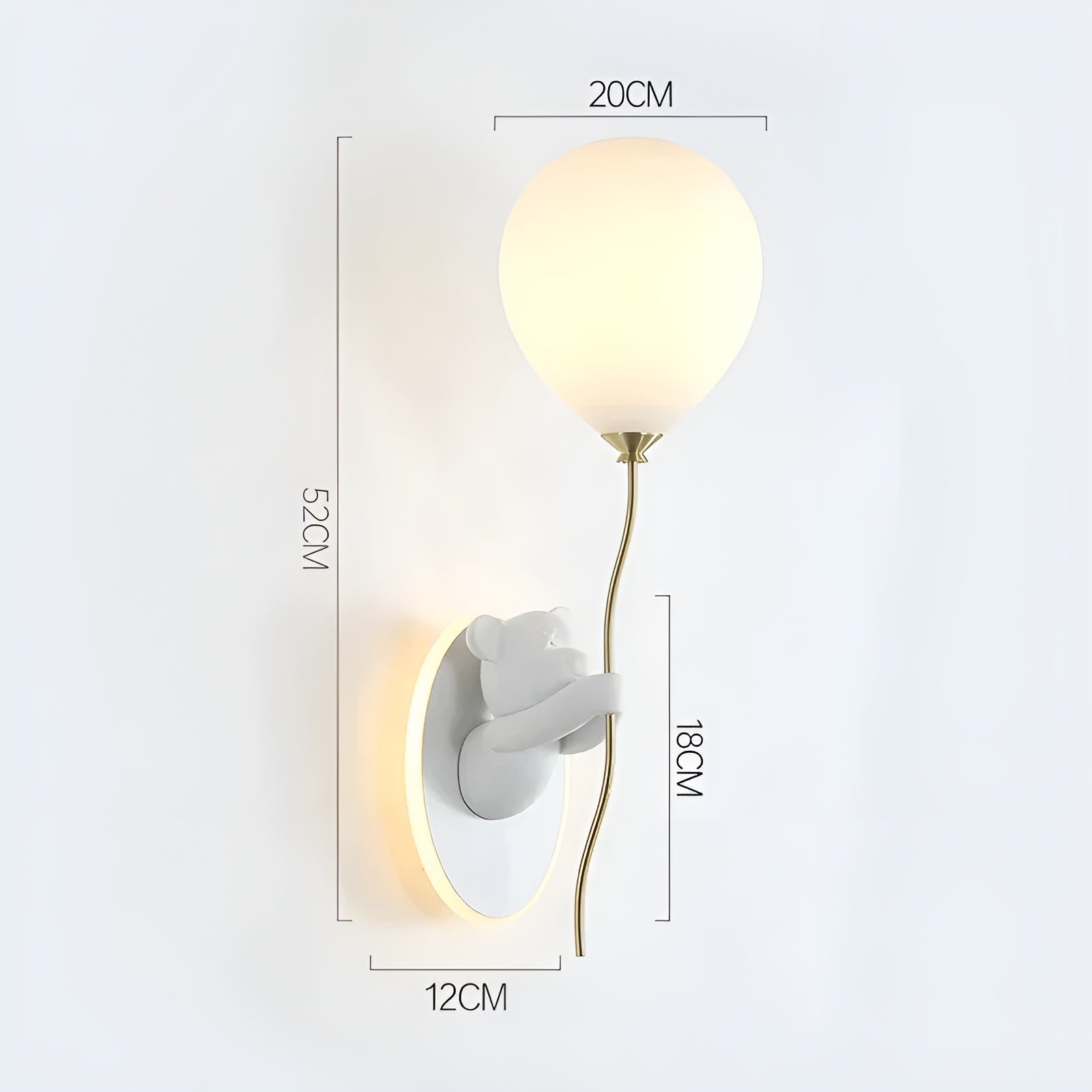 LED Wandleuchte mit Bär und Ballon – Kreatives Nachtlicht | Perfekt fürs Kinderzimmer & Nachttisch