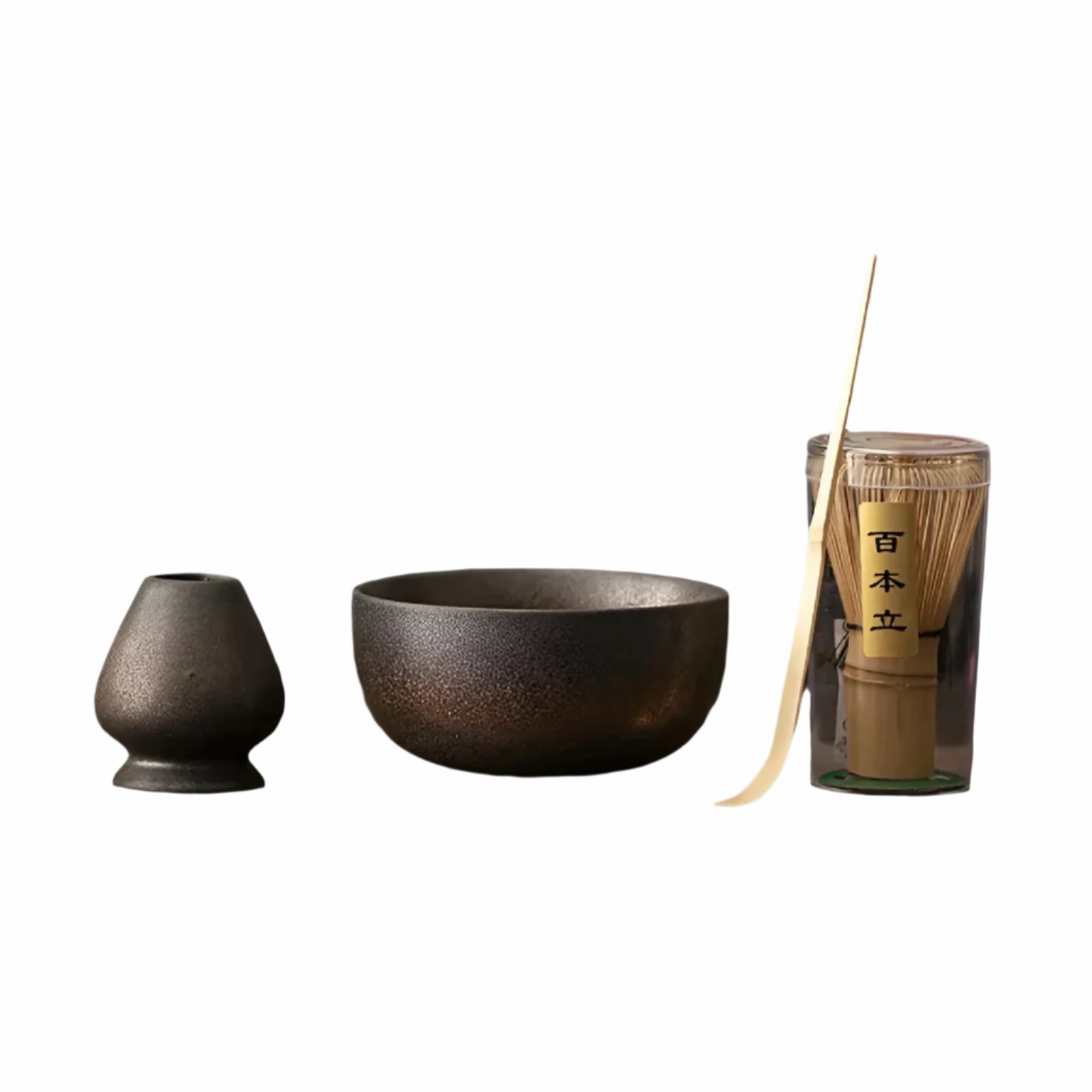 Matcha Tee-Set – 4-teilig mit Bambusbesen | Für traditionelle Teezeremonie - Matcha-Set