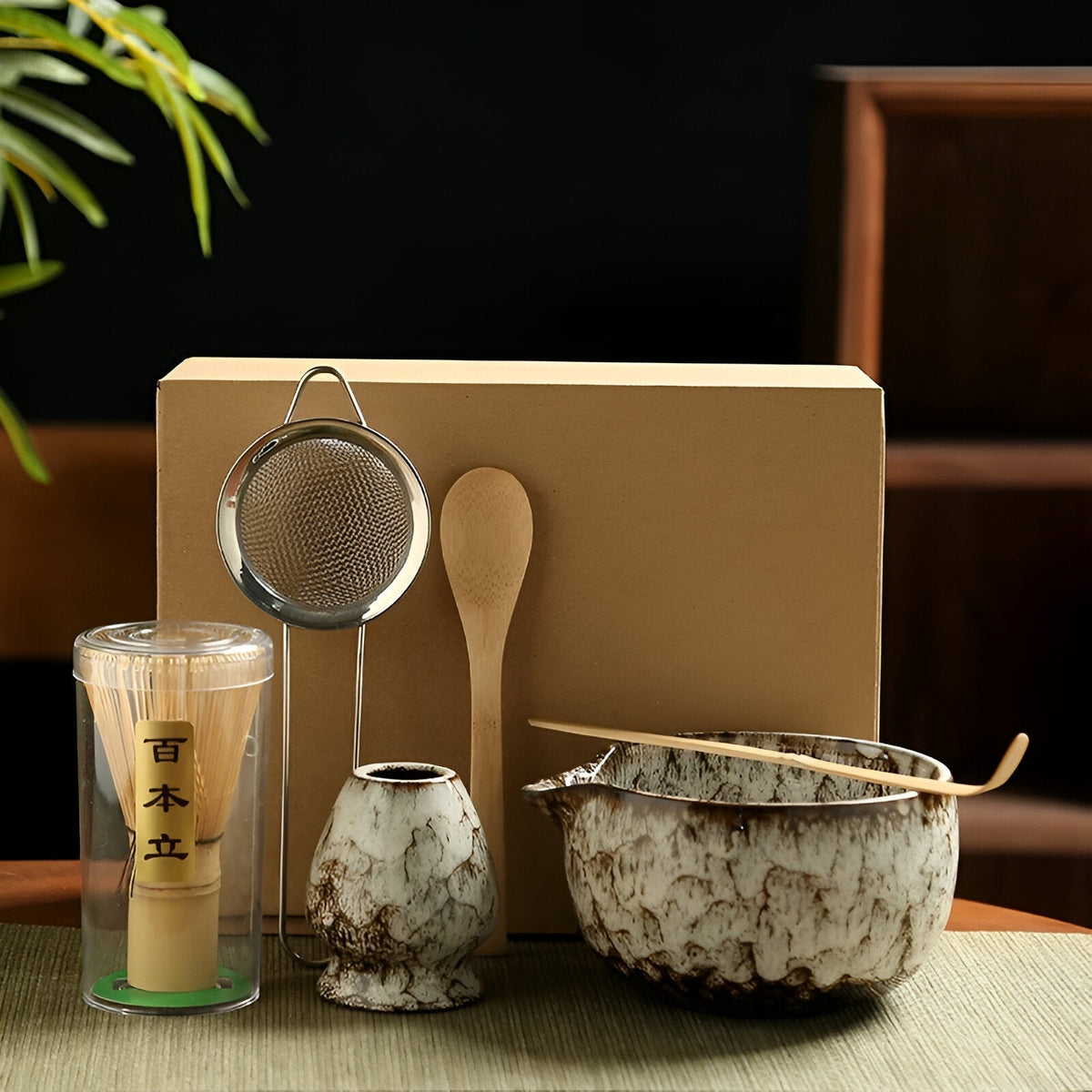Matcha-Teeset 6-teilig – Zubehör für die japanische Teezeremonie - Weiß - Matcha-Set