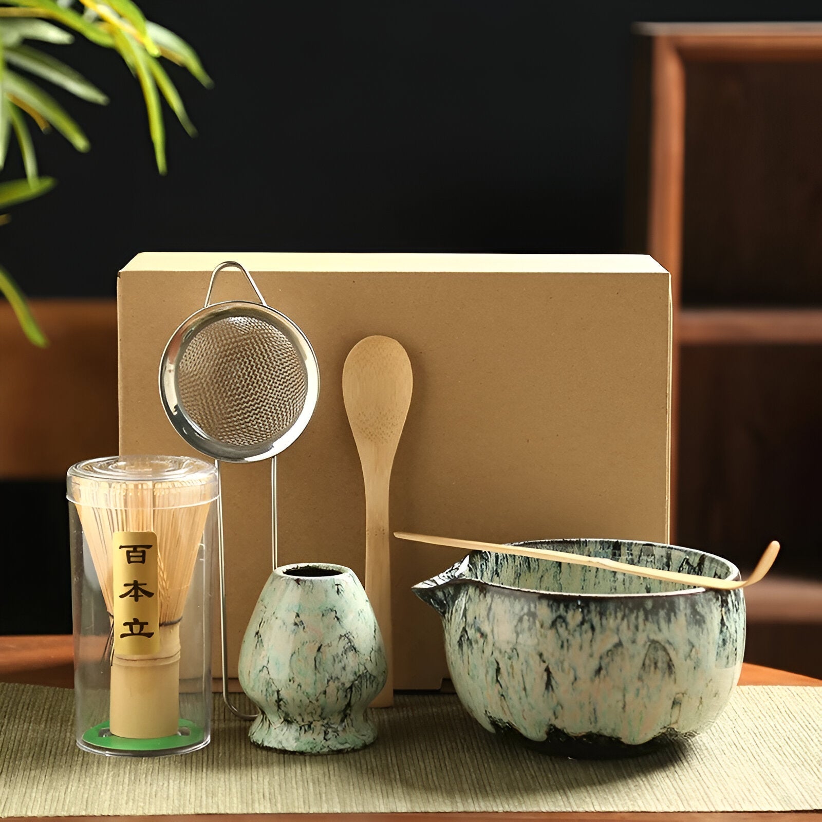 Matcha-Teeset – 6-teiliges Zubehör für die traditionelle Zubereitung | Hochwertig und Authentisch - Hell Cyan
