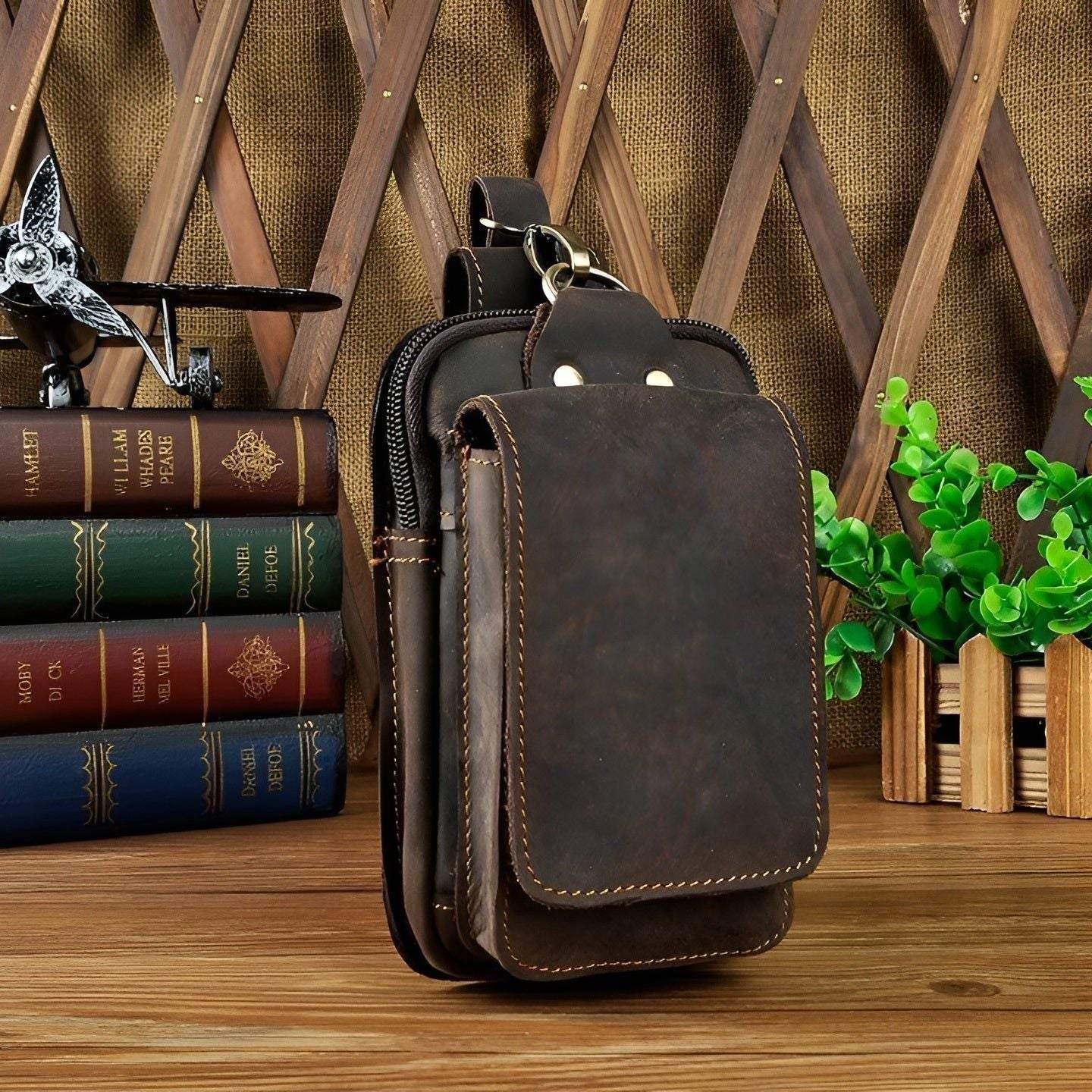 Vasko Bag - Modische Ledergürteltasche für Herren
