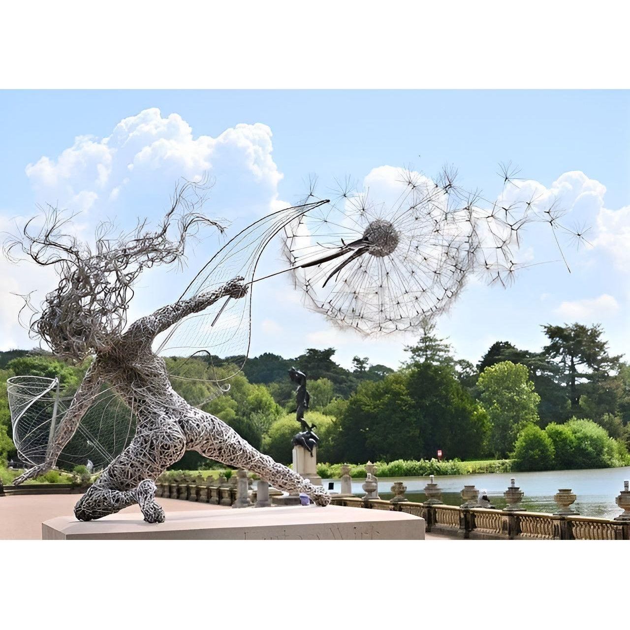 Metall-Pusteblume –Dekorative Filigrane Feen-Deko für Garten - Wohnzubehör
