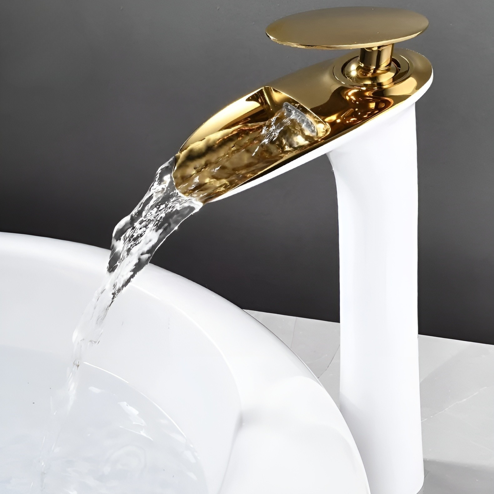 Moderne Waschtischarmaturen – Elegante Wasserfallarmatur | Hochwertiger Einhebelmischer - Waschtischarmaturen