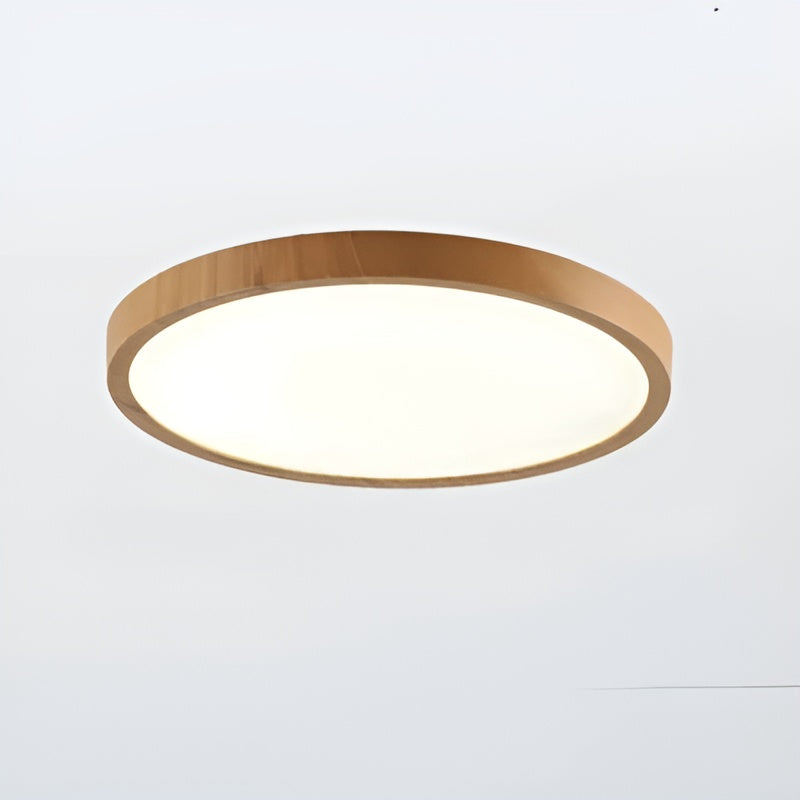GrainGlow Light - Modern Ultra-Dünne Holz-Deckenleuchte