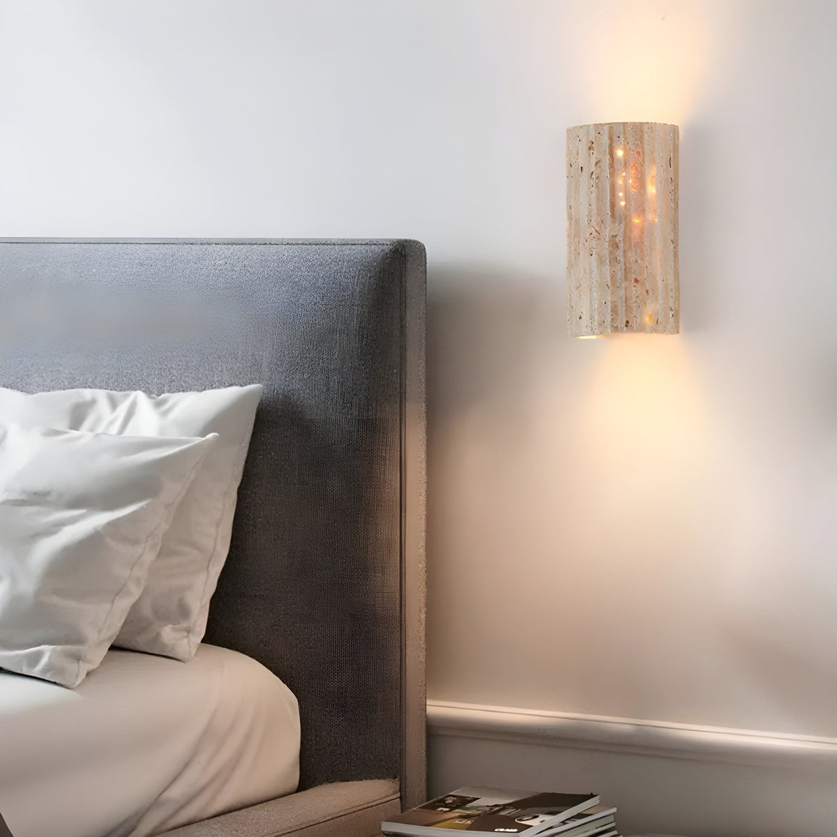 Naturstein-Wandleuchte – Dekorative LED-Wandlampe für Wohnräume - Wandleuchte