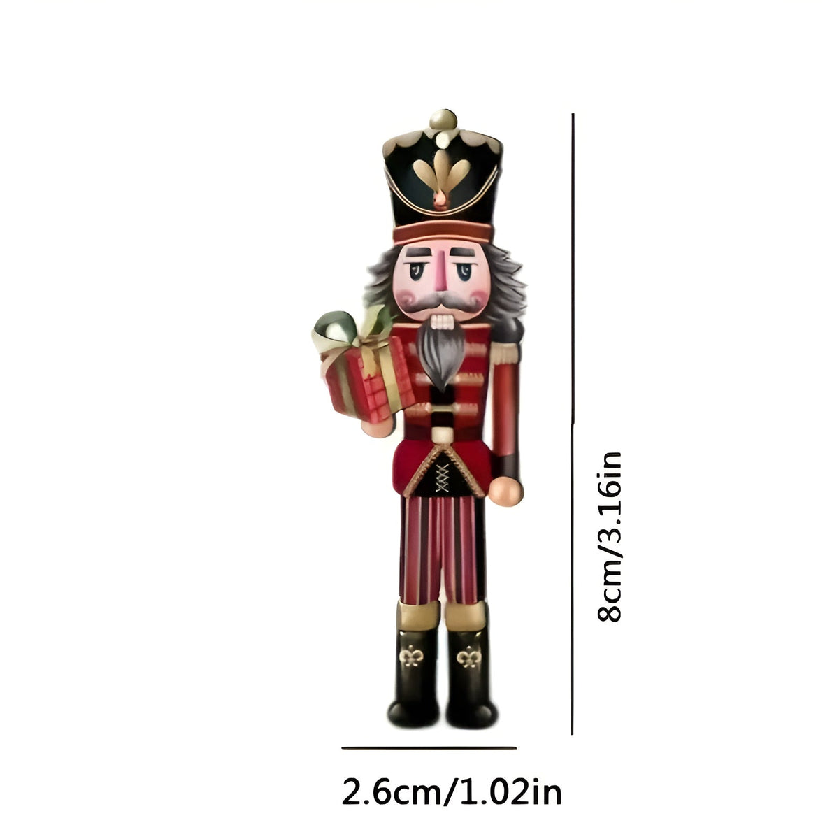 Nussknacker Figuren aus Holz – 12er Set | Perfekt für Weihnachtsbaum & Deko - Saisonale Dekoration