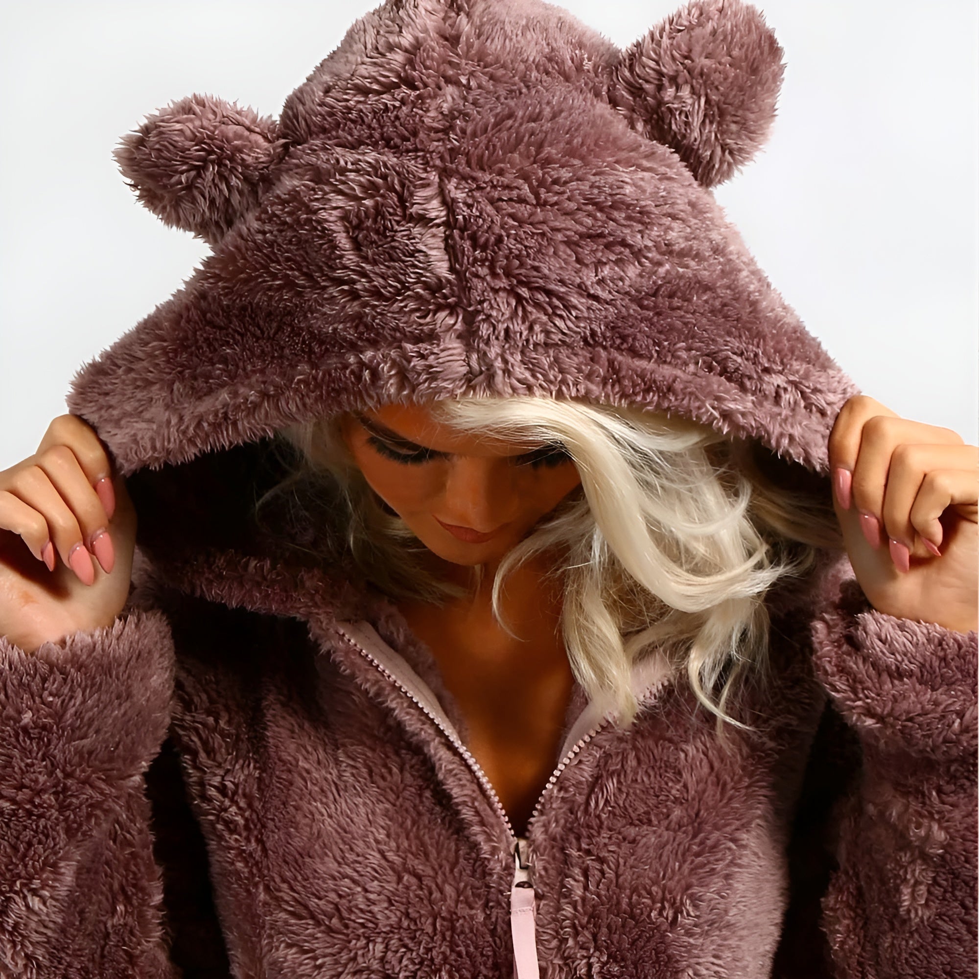 HugCloud Onesie – Weicher Fleece-Kapuzen-Einteiler
