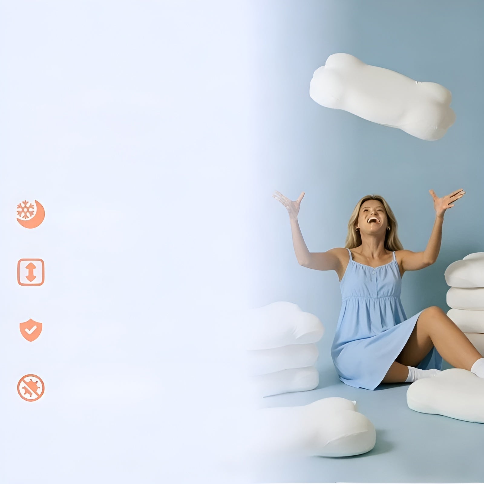 Orthopädisches Nackenstützkissen – Ergonomisch und Druckentlastend | Memory-Schaum für Nacken und Schultern - Kissen
