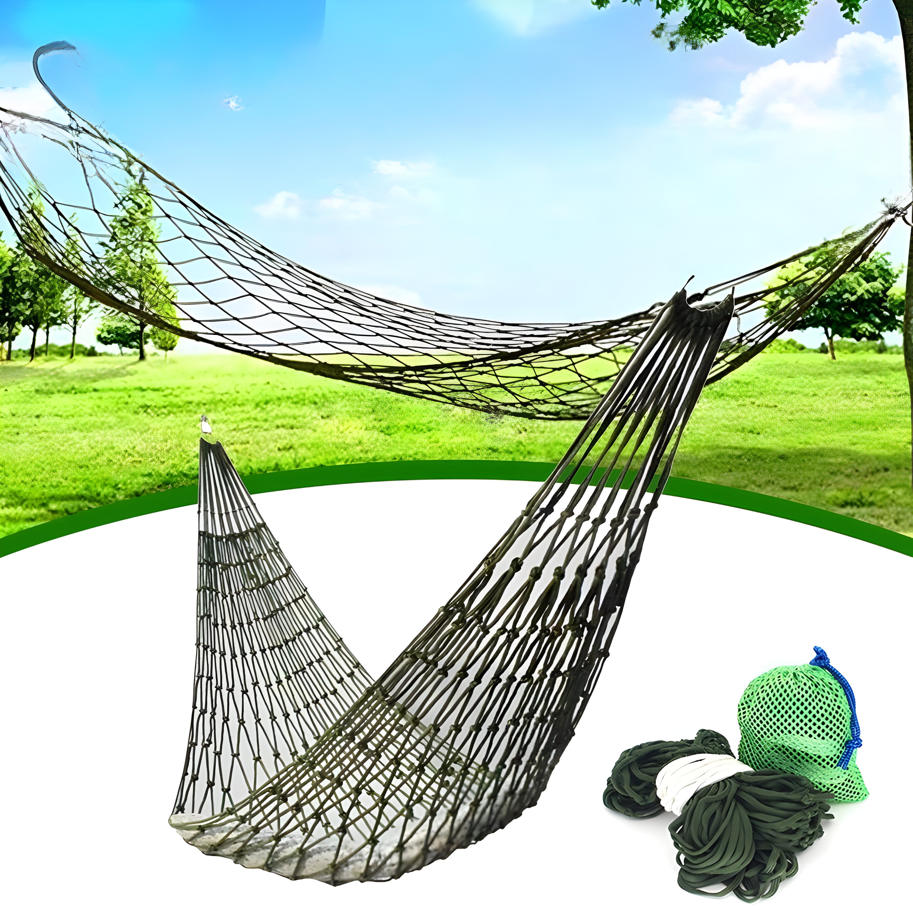 BreezeNest Hängematte - Tragbare Camping-Hängematte