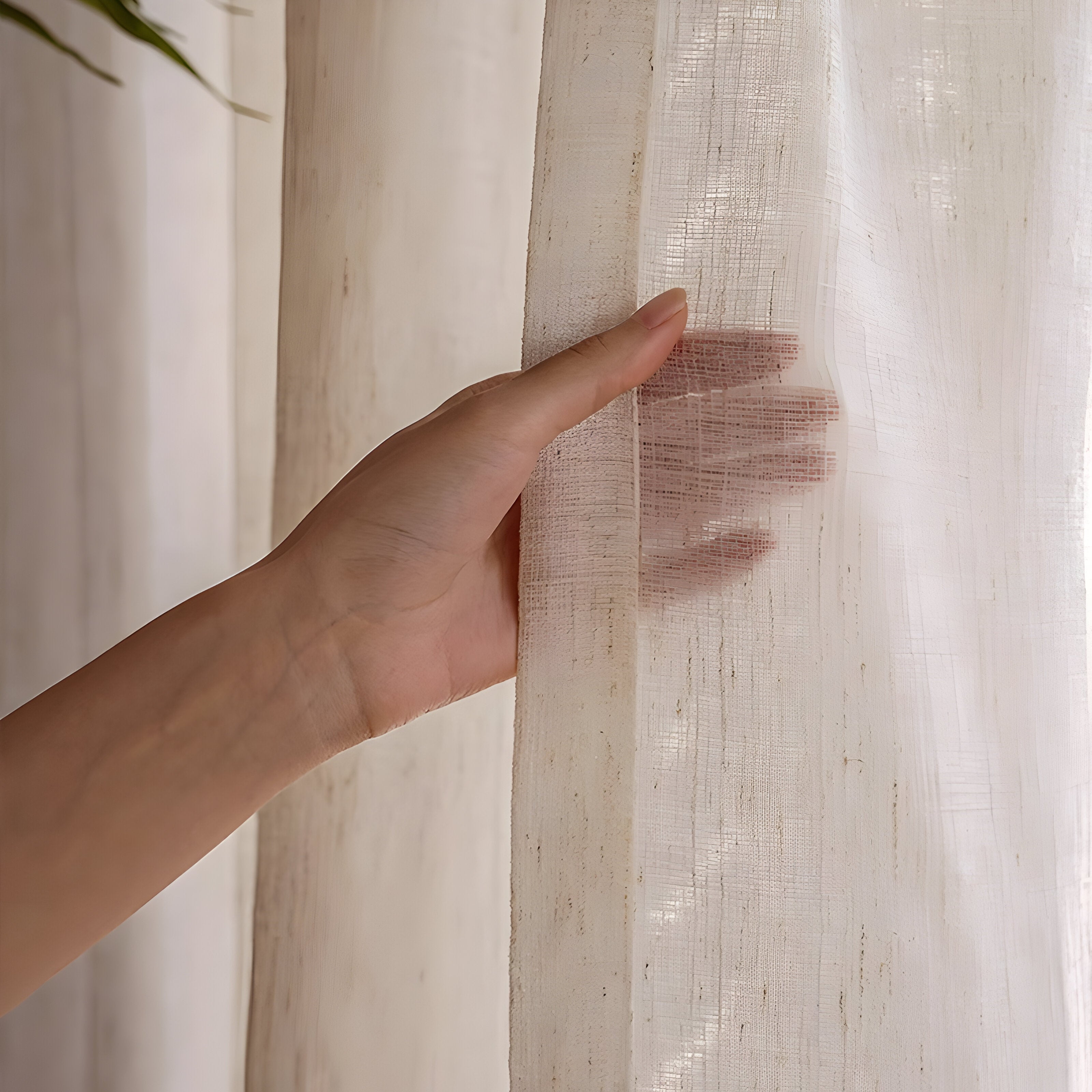 Voile-Vorhang im japanischen Stil – Weich und lichtdurchlässig | Dezente Fensterdekoration