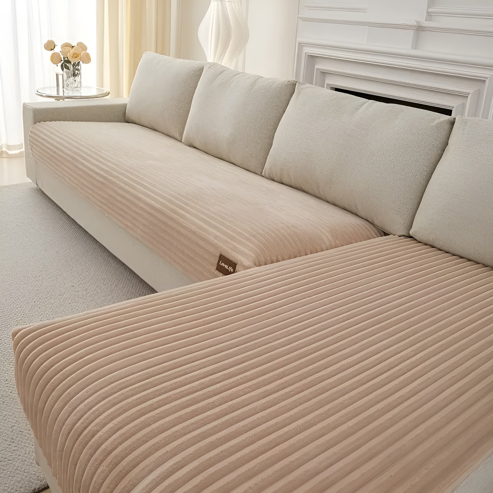 Plüsch Sofaüberwurf – Weich und Dick | Rutschfest & Waschbar für Sofa Wohnzimmer oder Büro - Sofabezug