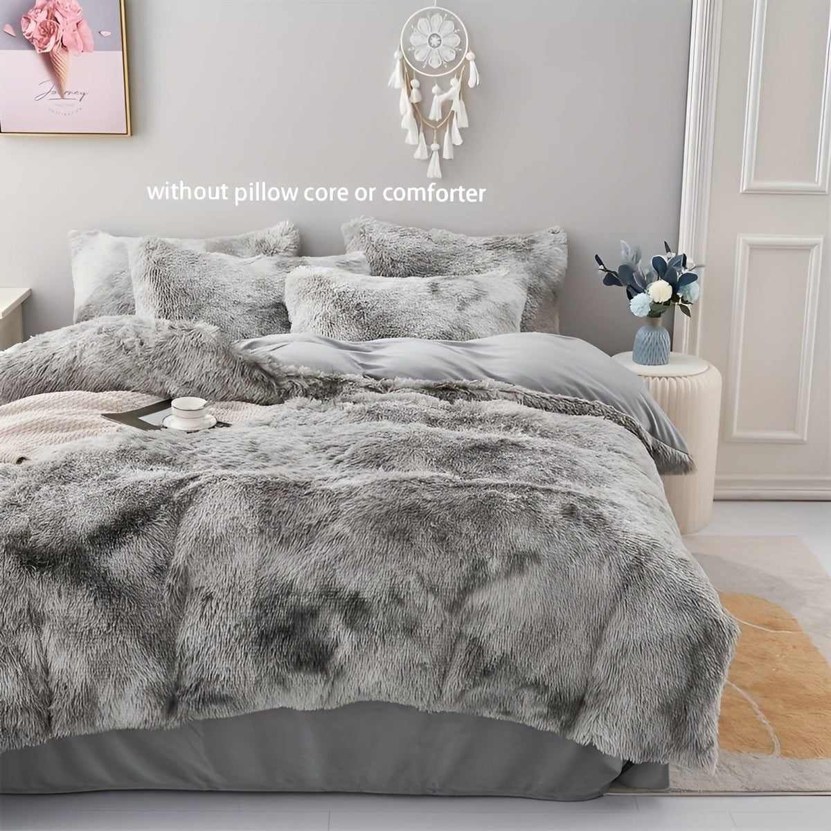 PlushSleep Set - Warme Plüsch Verdickte Winter-Bettdeckenbezug-Set - Saisonale Dekoration