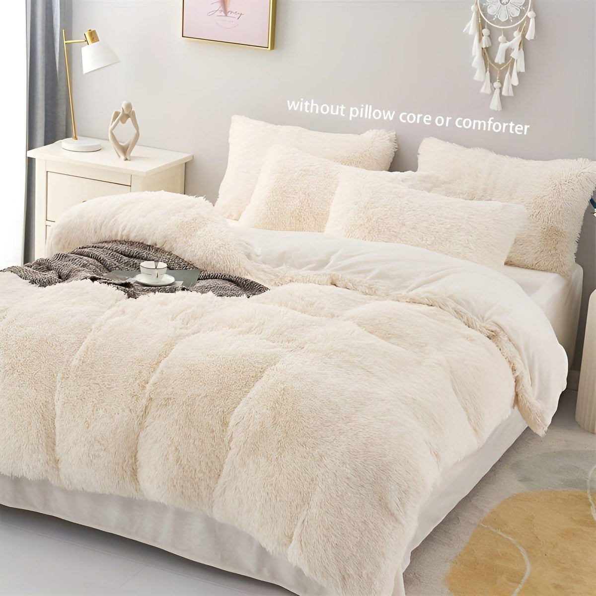 PlushSleep Set - Warme Plüsch Verdickte Winter-Bettdeckenbezug-Set - Saisonale Dekoration