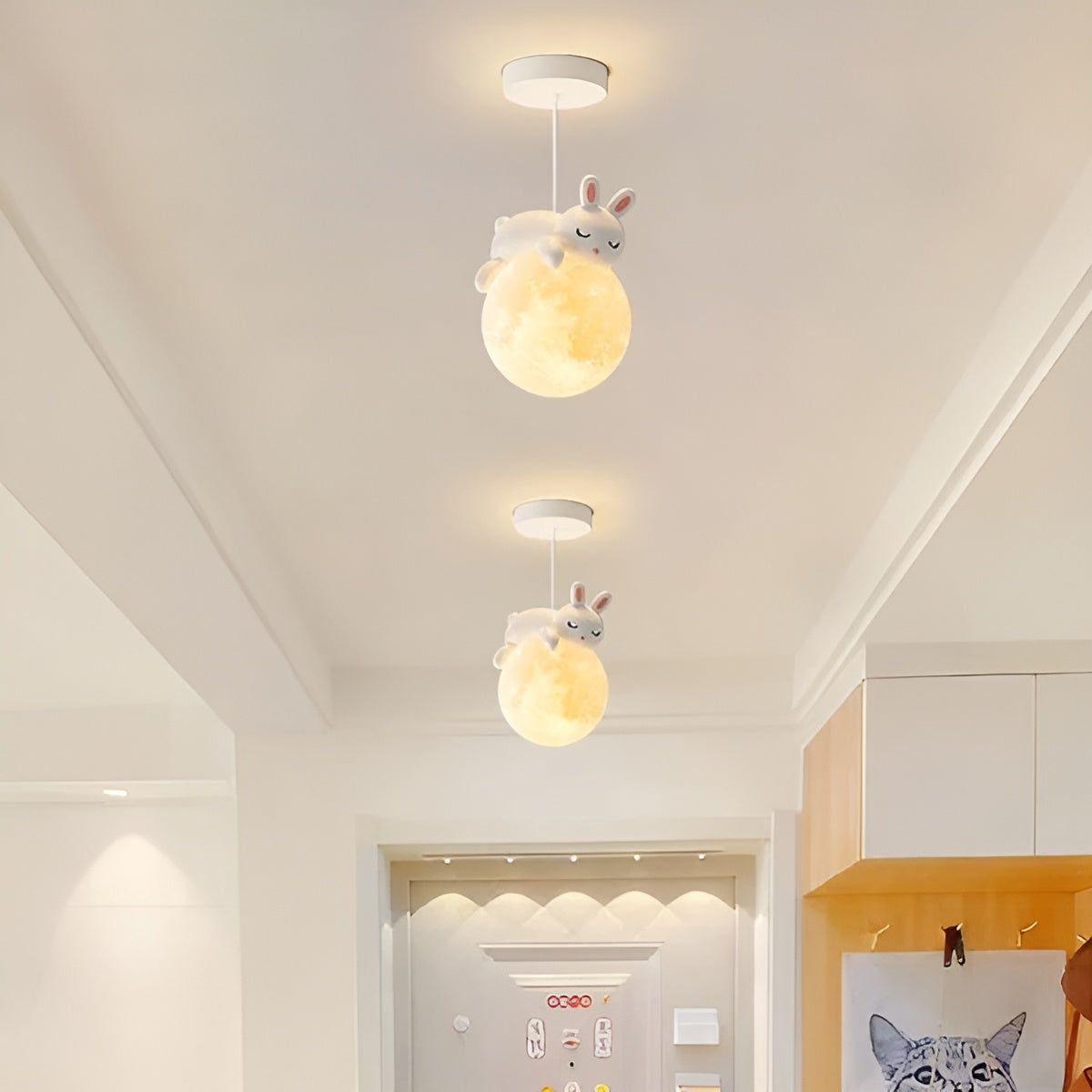 KidBright Light - Kreative Cartoon-Tier-Mond-Pendelleuchte